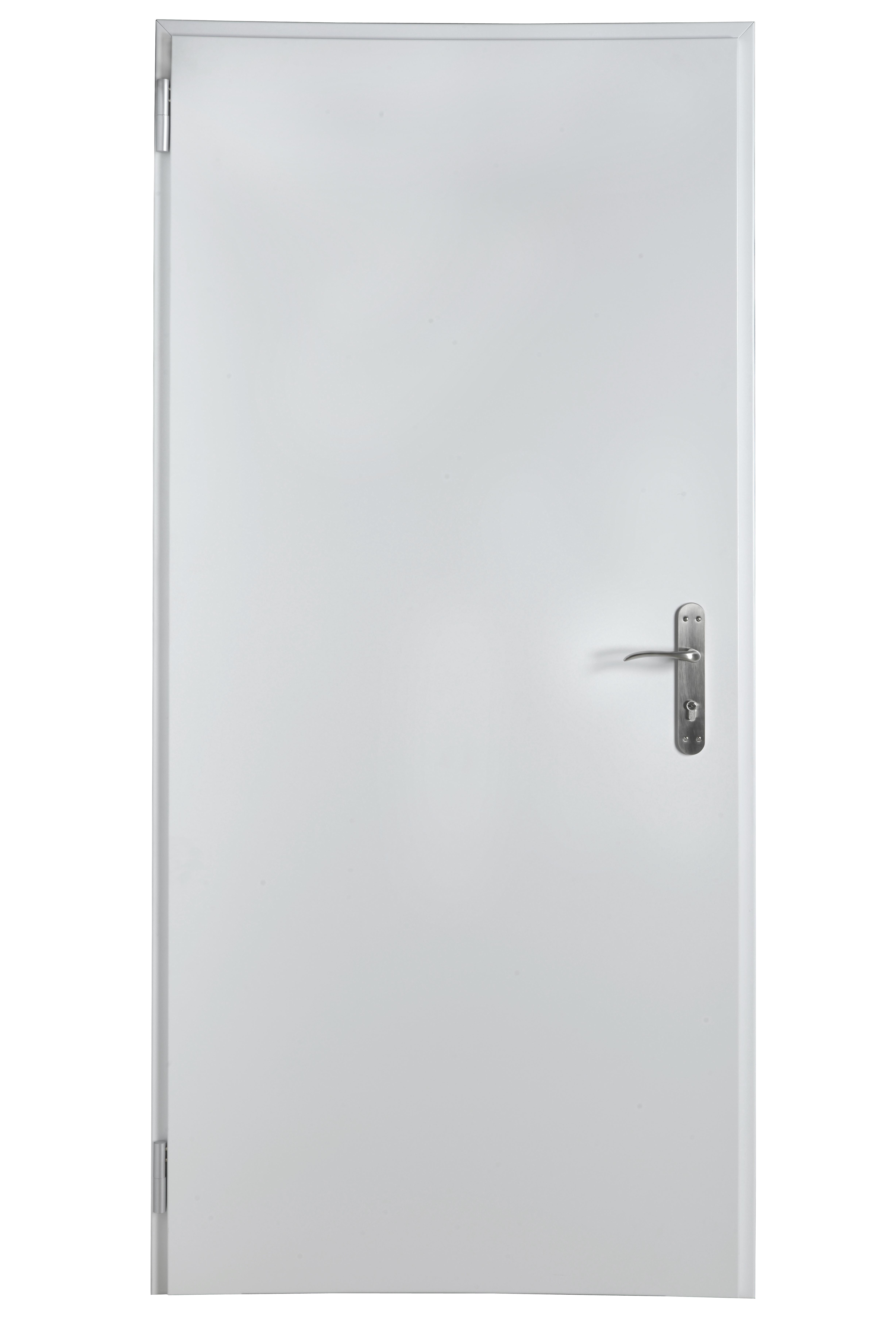 PUERTA ENTRADA  RESIDENCIAL LACADA BLANCA CLASICA 91 CM DERECHA - 2