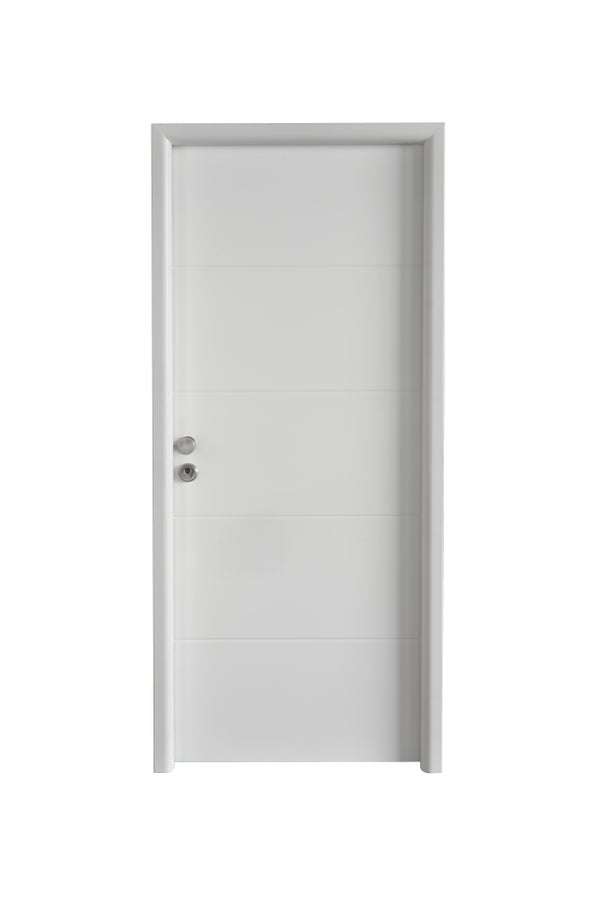 PUERTA ENTRADA  RESIDENCIAL LACADA BLANCA CLASICA 91 CM DERECHA