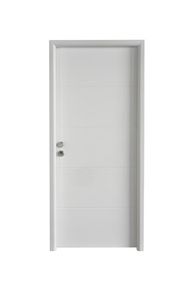 PUERTA ENTRADA  RESIDENCIAL LACADA BLANCA VT5 91 CM DERECHA