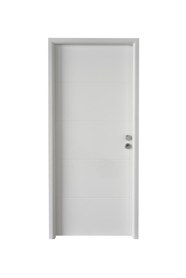 PUERTA ENTRADA  RESIDENCIAL LACADA BLANCA VT5 91 CM IZQUIERDA