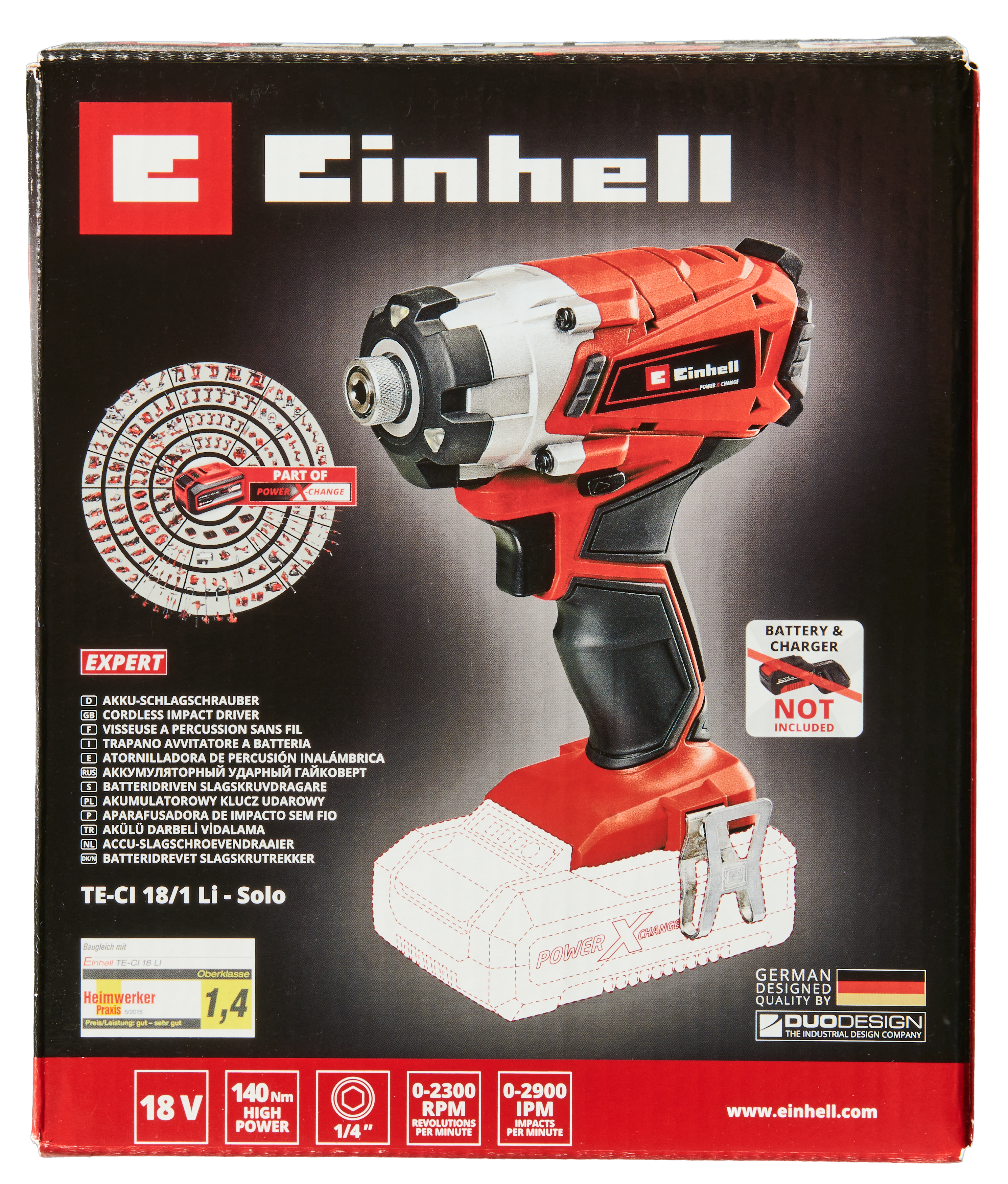 Zakrętarka akumulatorowa TE-CI 18/1 Li 2,5 Ah ZS EINHELL Power X-Change - 4
