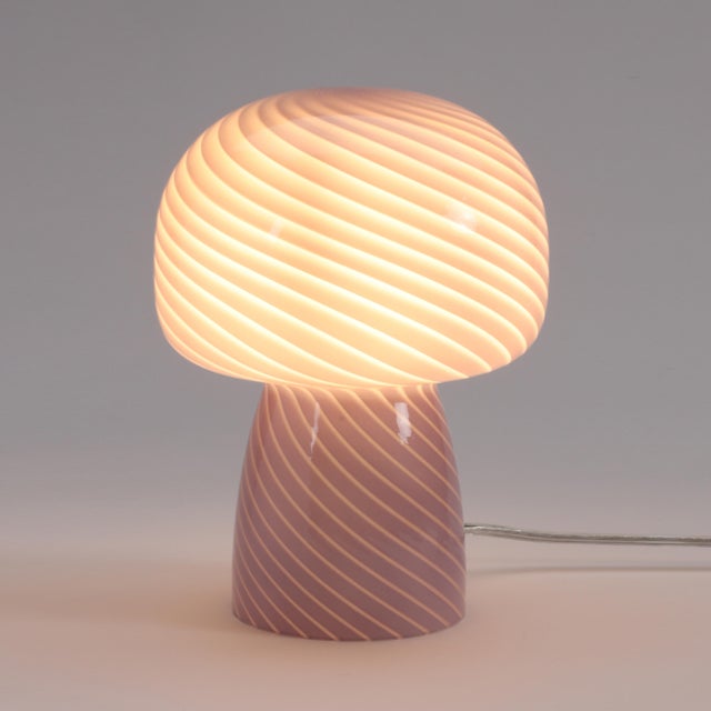 Lampe E14 Bully, verre, violet, H. 22cm