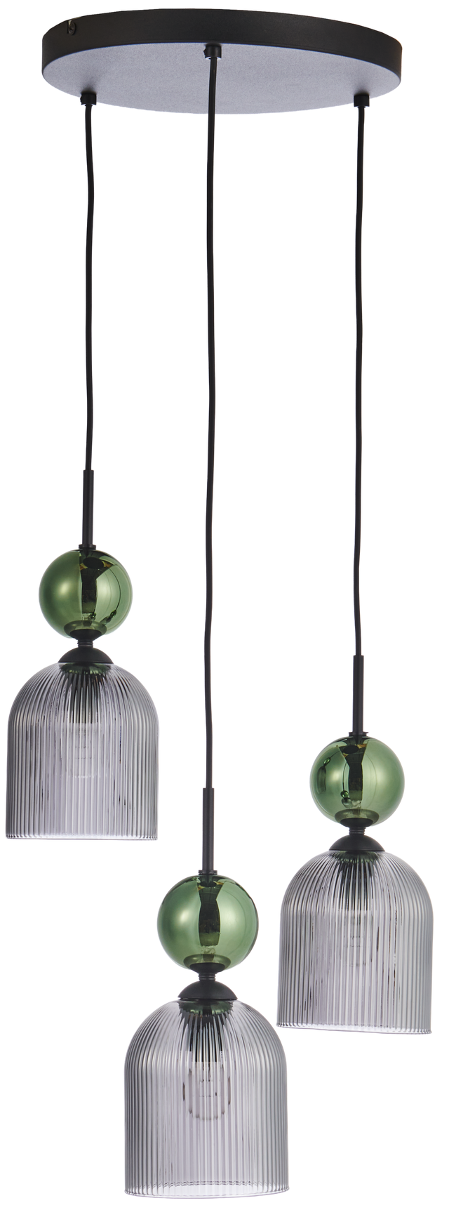 Lampa wisząca szklana Sophia 3xE14 10W 13 cm grafit TK LIGHTING