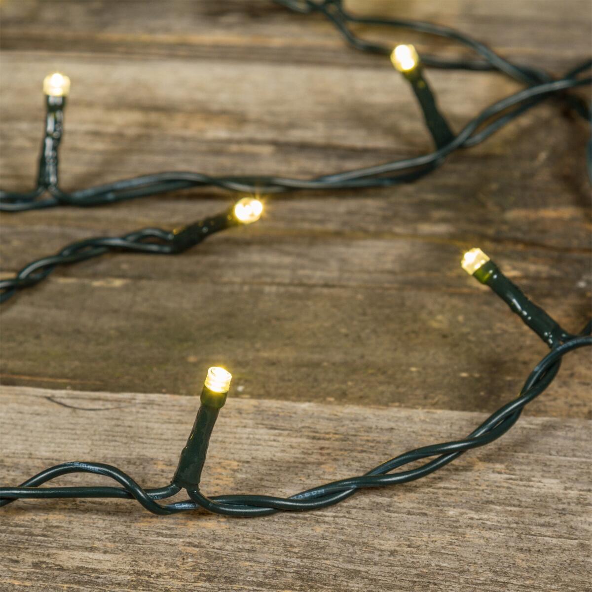 Catena luminosa per albero di Natale 180 luci LED bianche calde 9.5 m programmabile - 5