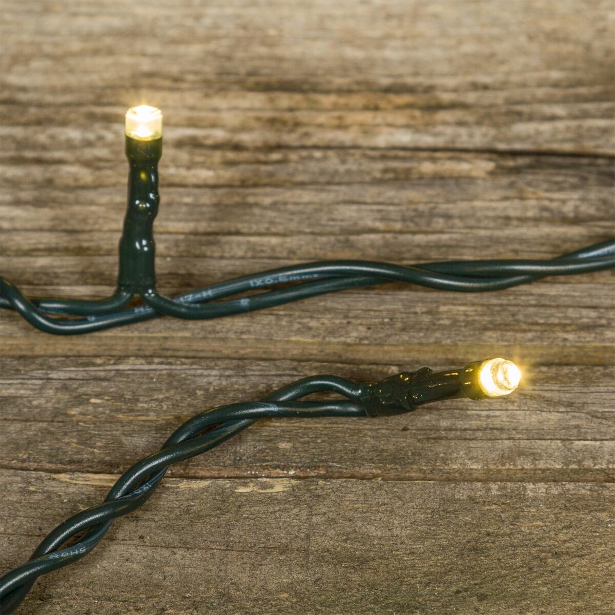 Catena luminosa per albero di Natale 180 luci LED bianche calde 9.5 m programmabile - 4