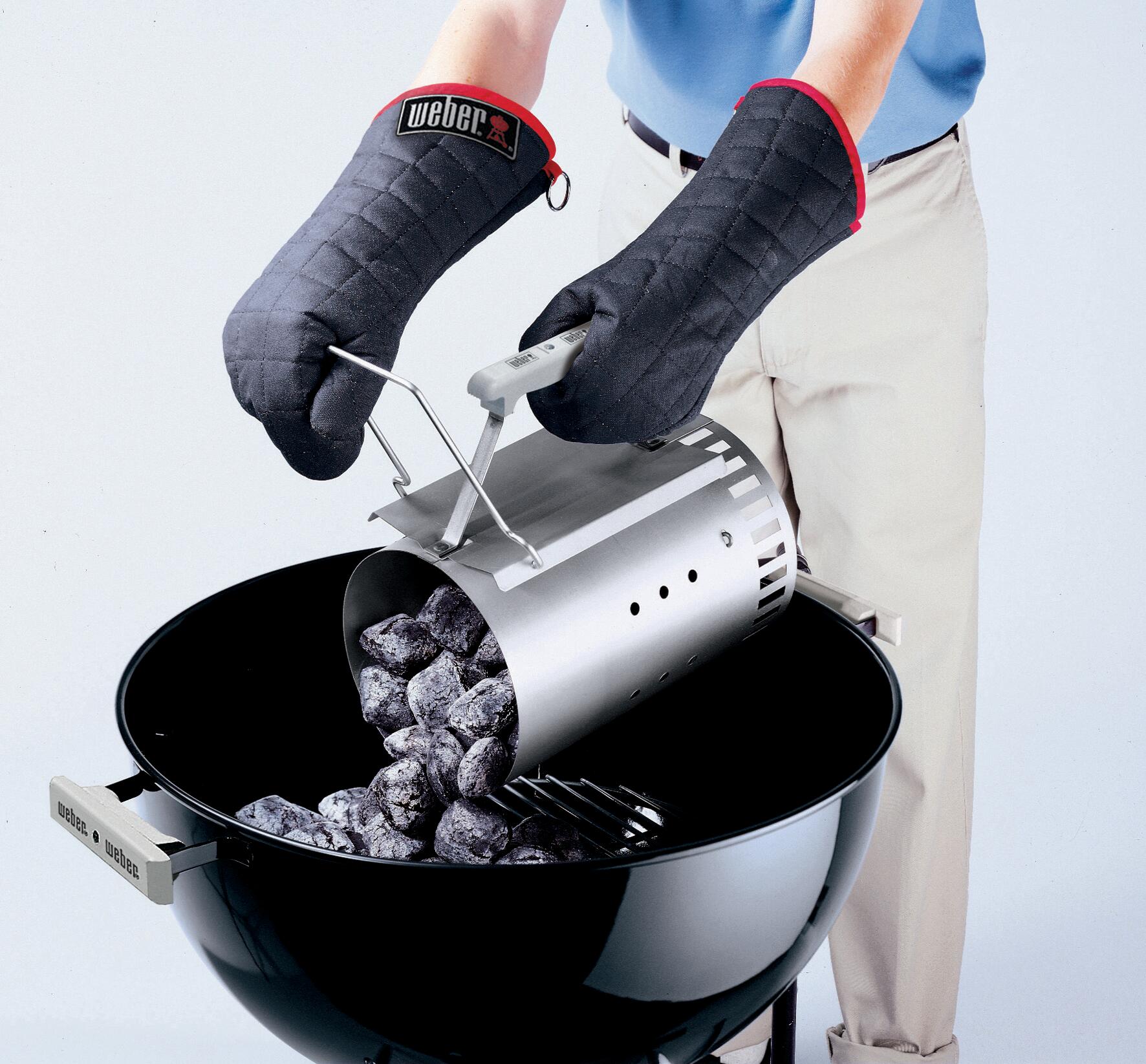 Ciminiera d'accensione WEBER H 31.6 cm , Ø 19 cm incluso 2Kg bricchetti + 3 cubetti - 2