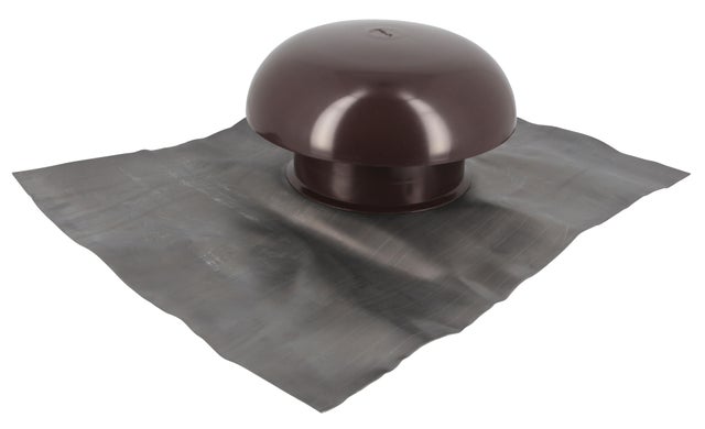 Chapeau de ventilation collerette d'étanchéité pvc rouge tuile GIRPI, Diam.125mm