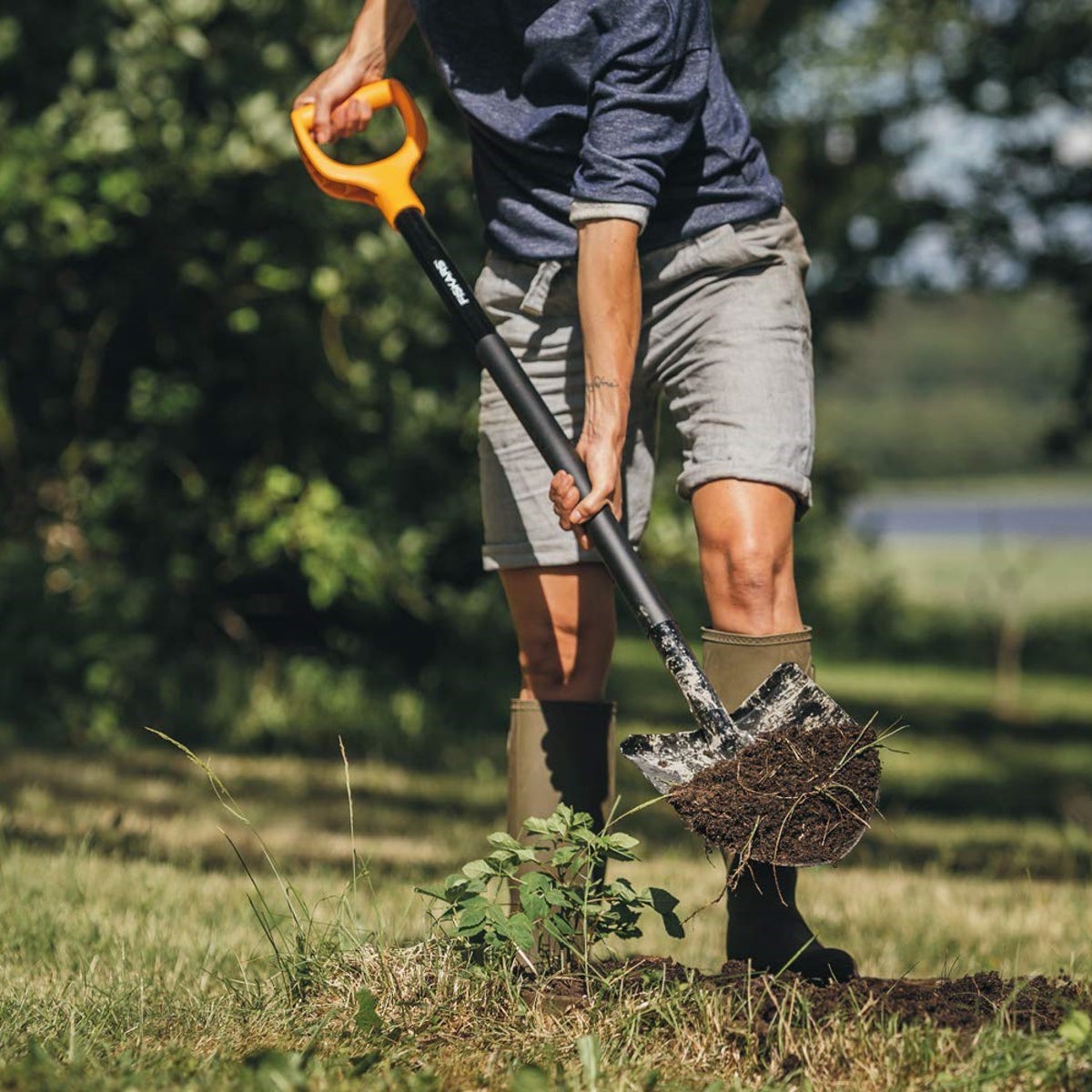 Vanga in acciaio FISKARS Solid a punta c/manico 117 cm - 3