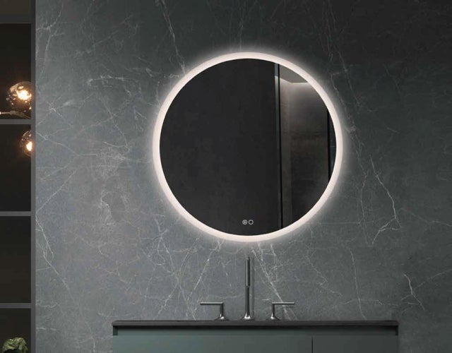 Espejo de baño con led antivaho y táctil Circle Acid de 70 cm 
