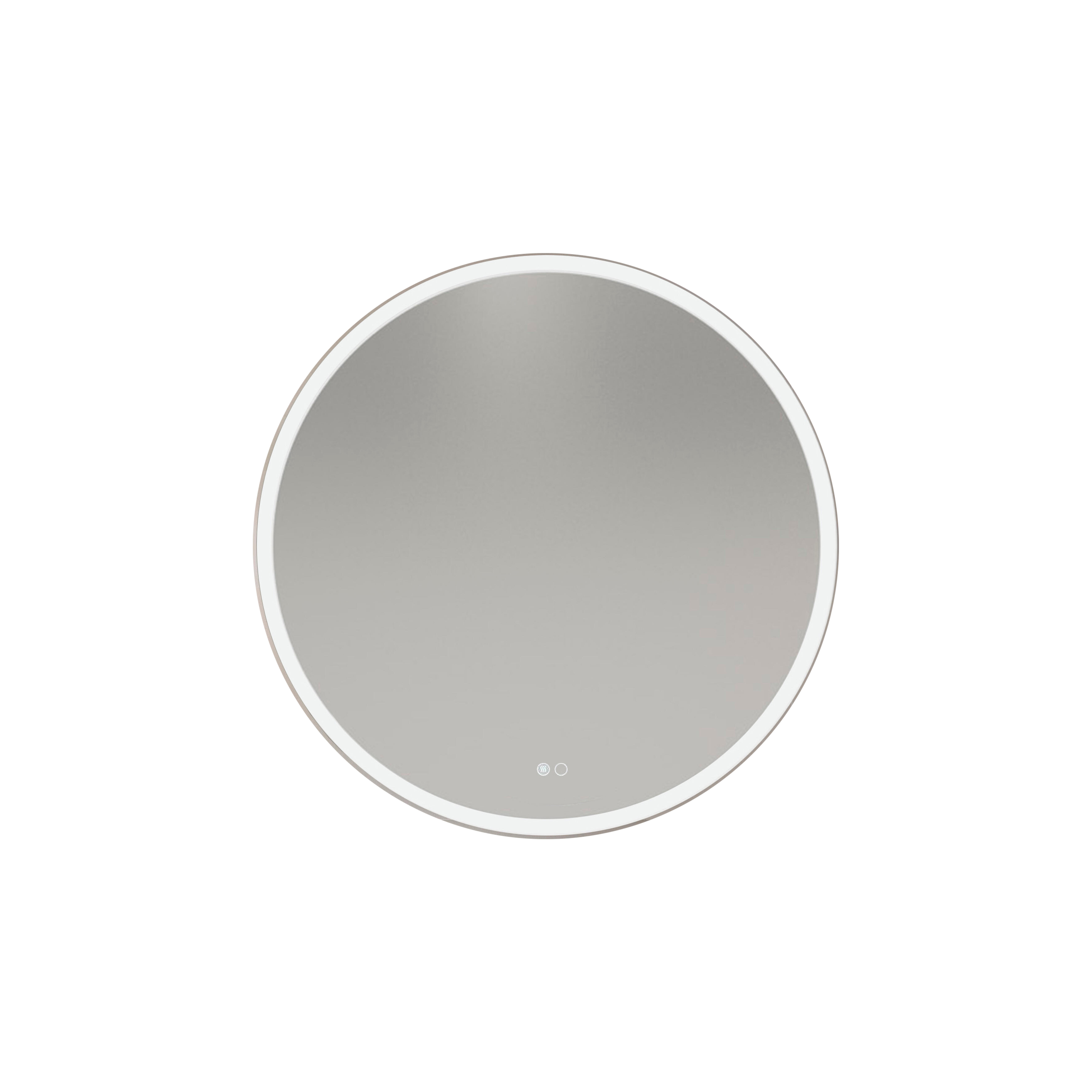 Espejo de baño con luz LED funcional,  Circle Acid gris/plata con antivaho, táctil 80x80 cm - 2