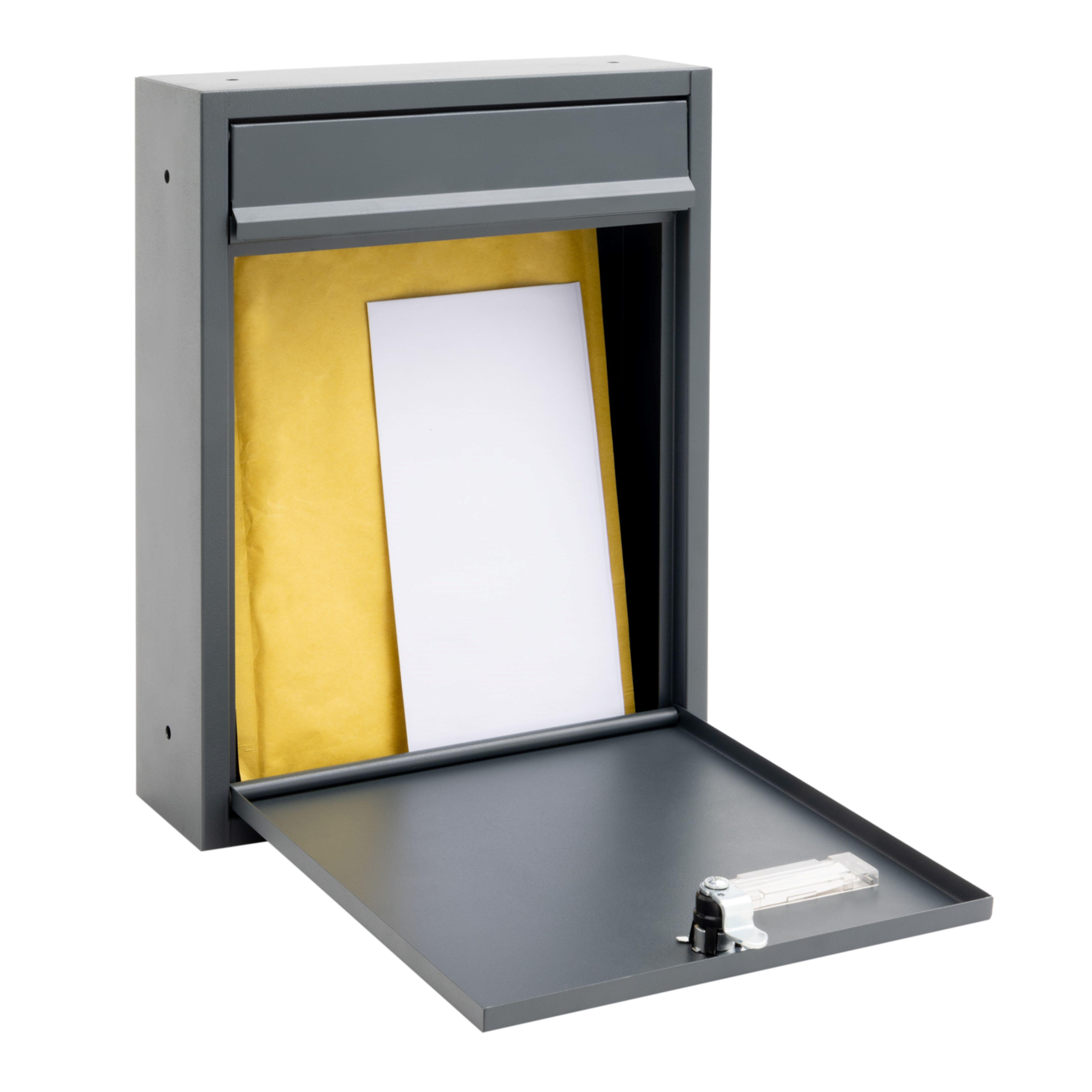 BUZON COMUNIDAD VERTICAL MIRA COVER INOX PUERTA ANTRACITA - 4