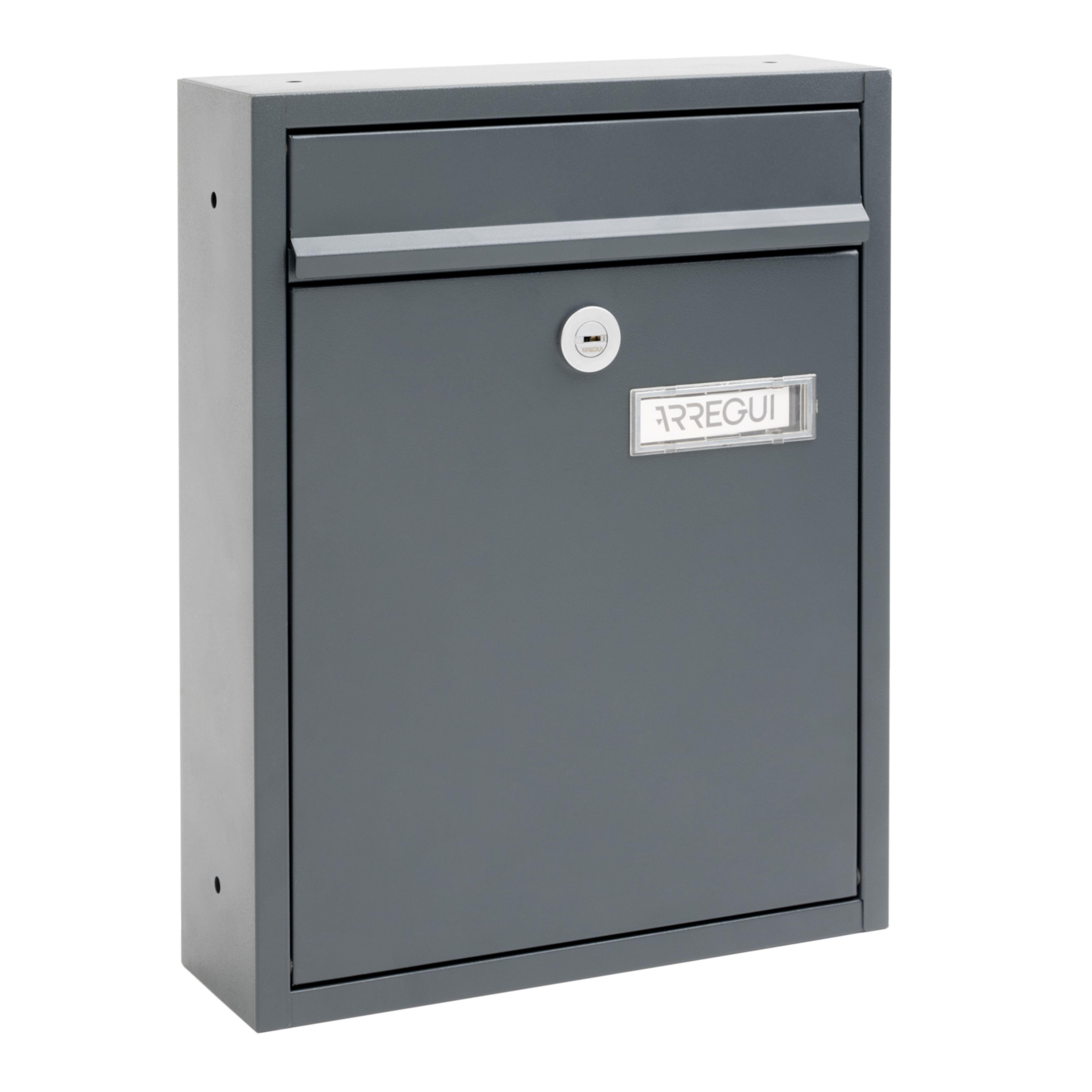BUZON COMUNIDAD VERTICAL MIRA COVER INOX PUERTA ANTRACITA - 3