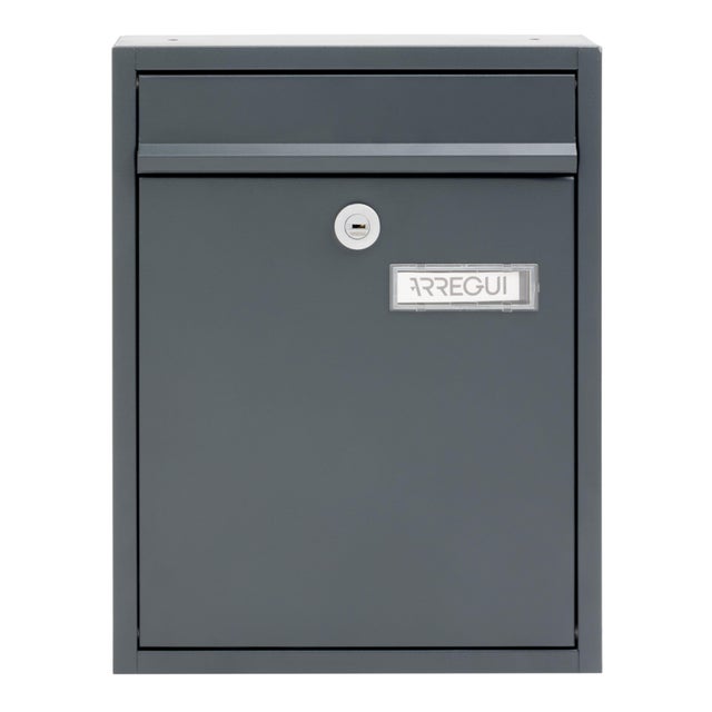 BUZON COMUNIDAD VERTICAL MIRA COVER INOX PUERTA ANTRACITA
