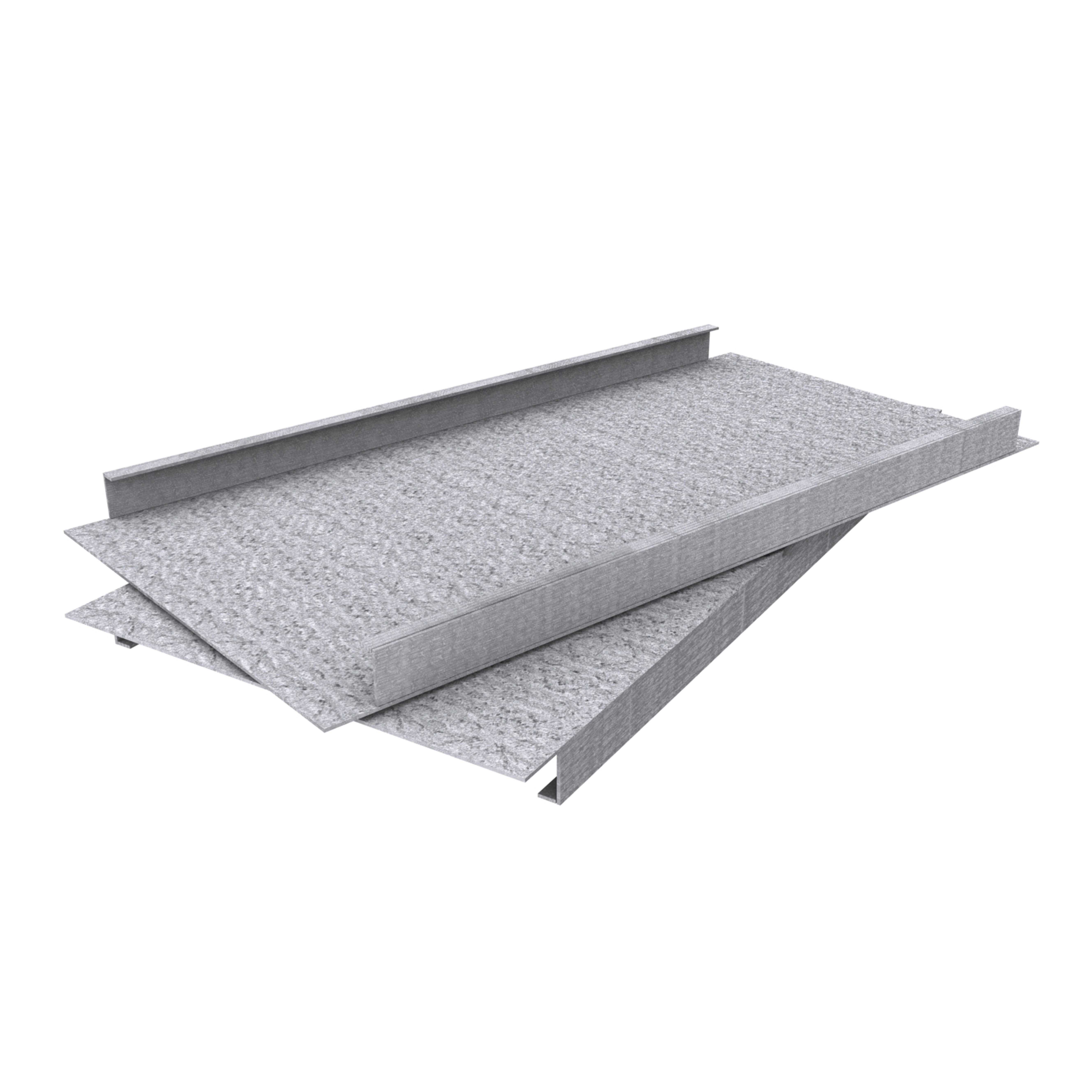 Balda recta para sistema de estantes de acero gris de 120x30cm