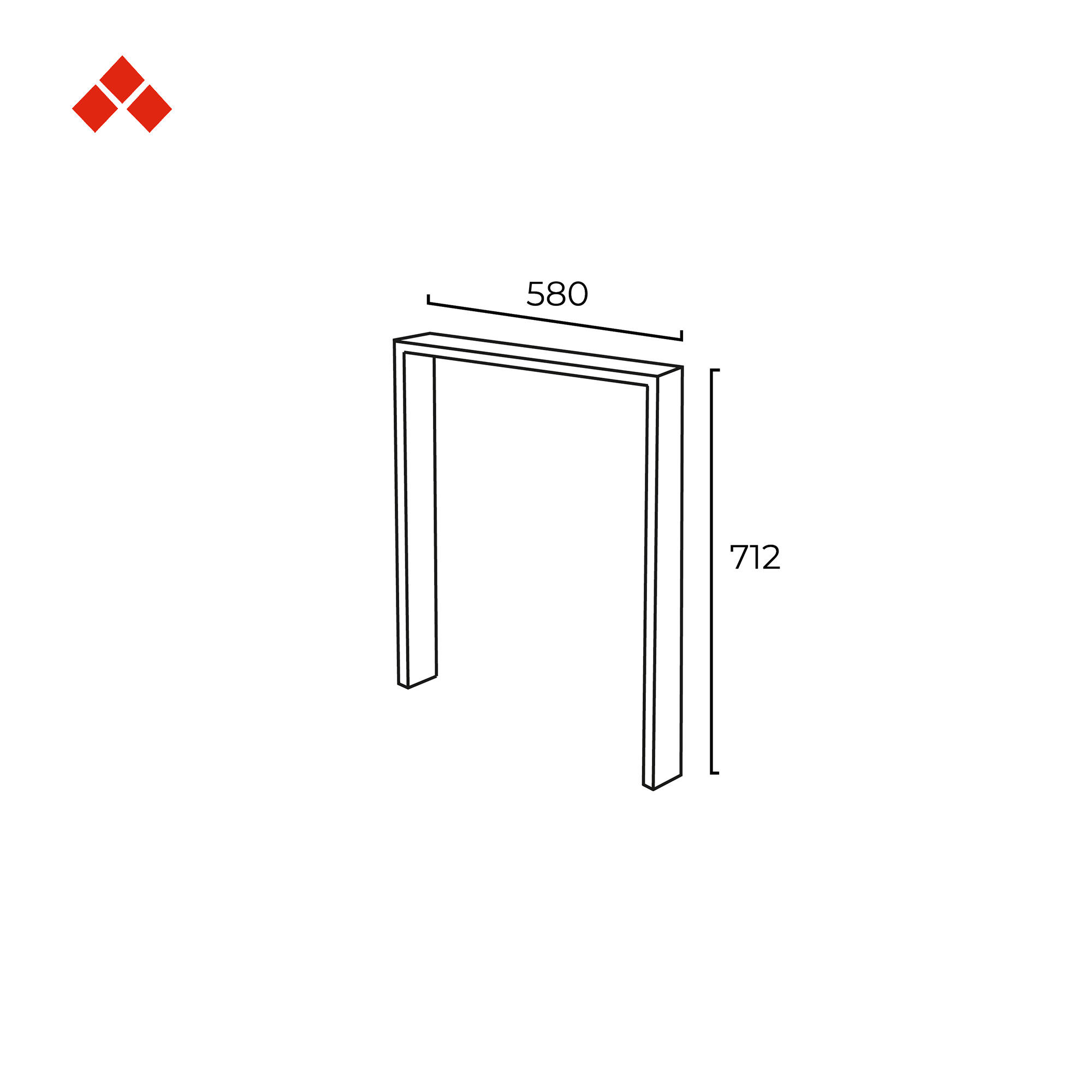Pé Retângular Aço 700x580 Branco - 5