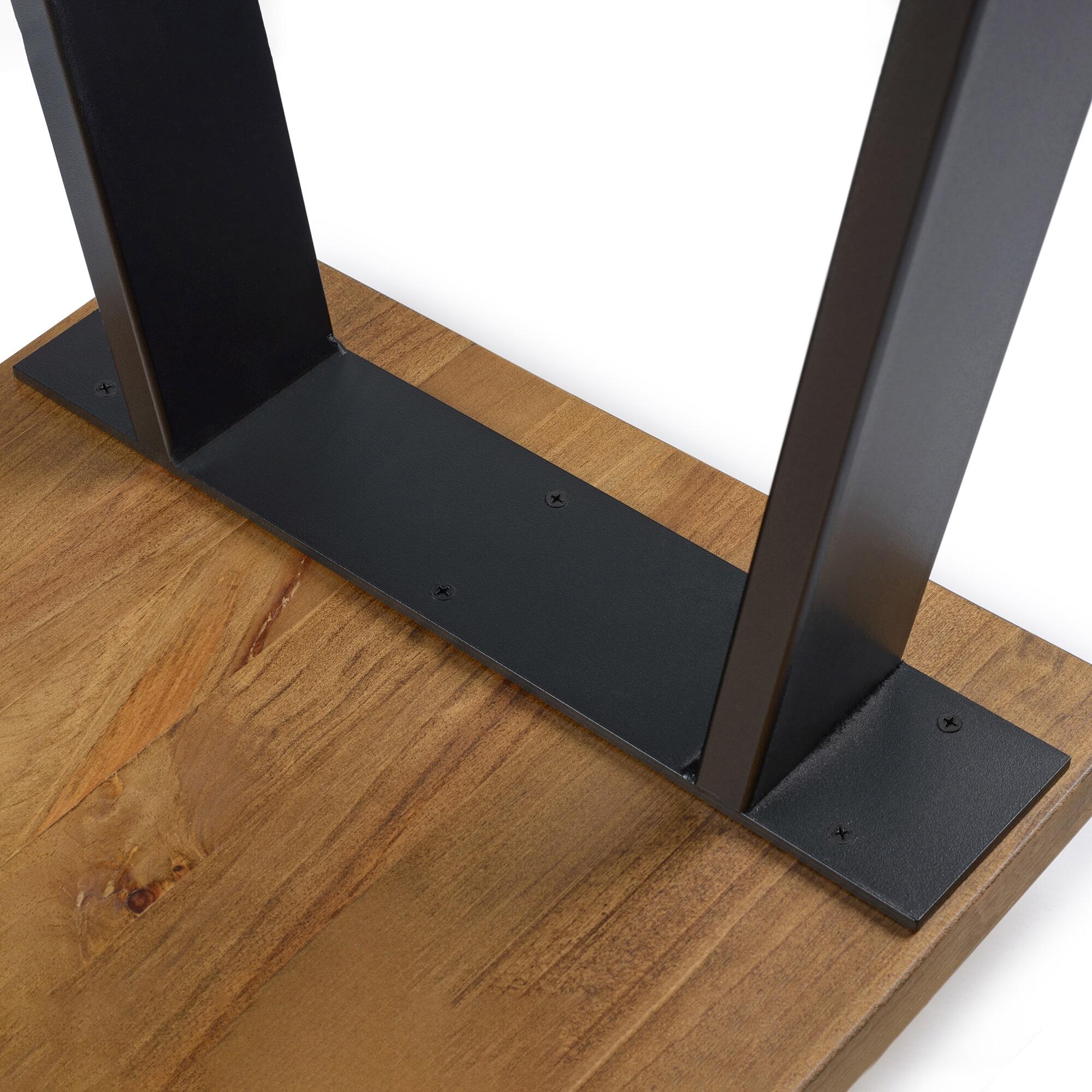 Pé Tapezio Aço 380x380x80 Preto - 3