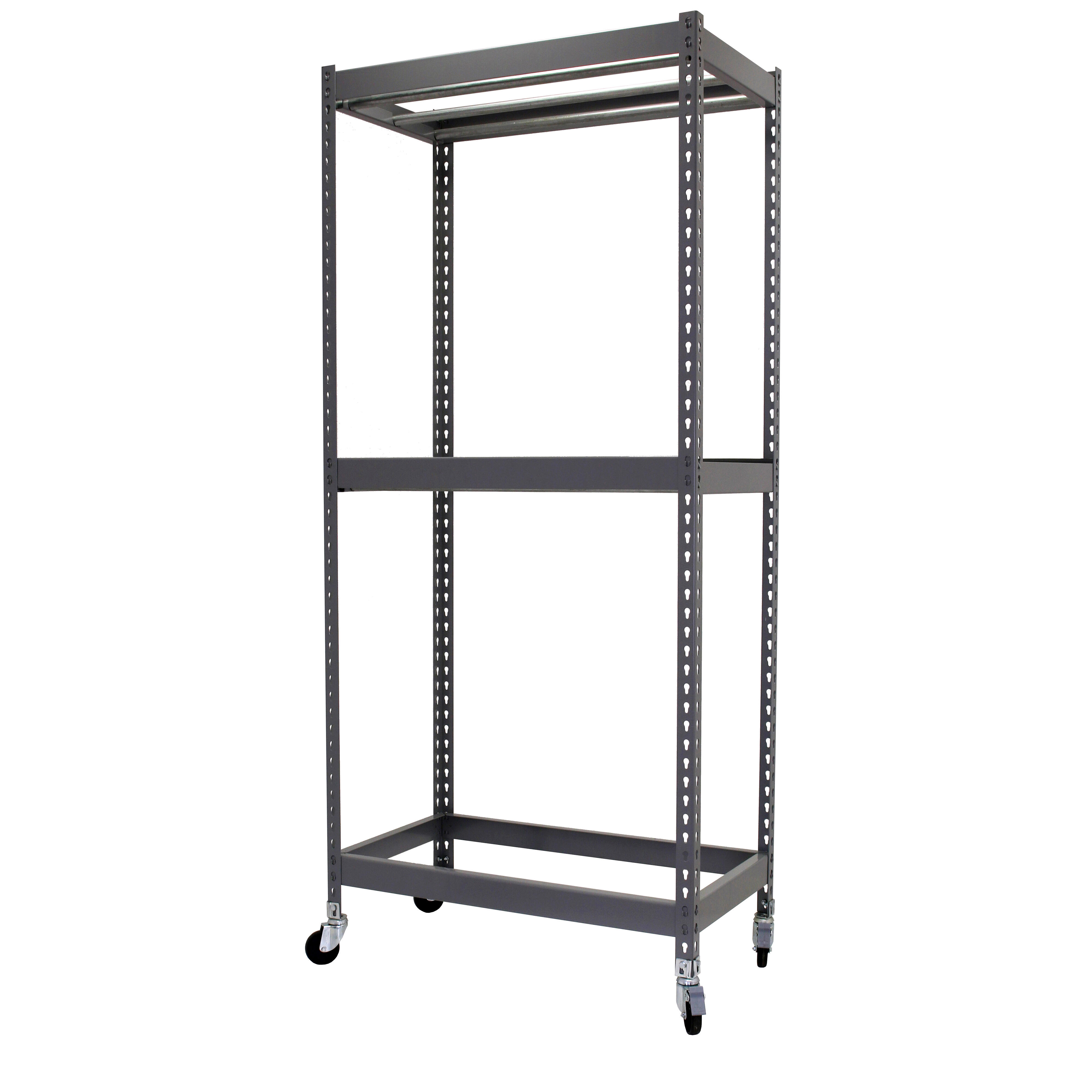 Estanteria simonclothing movil 3 colgadores gris