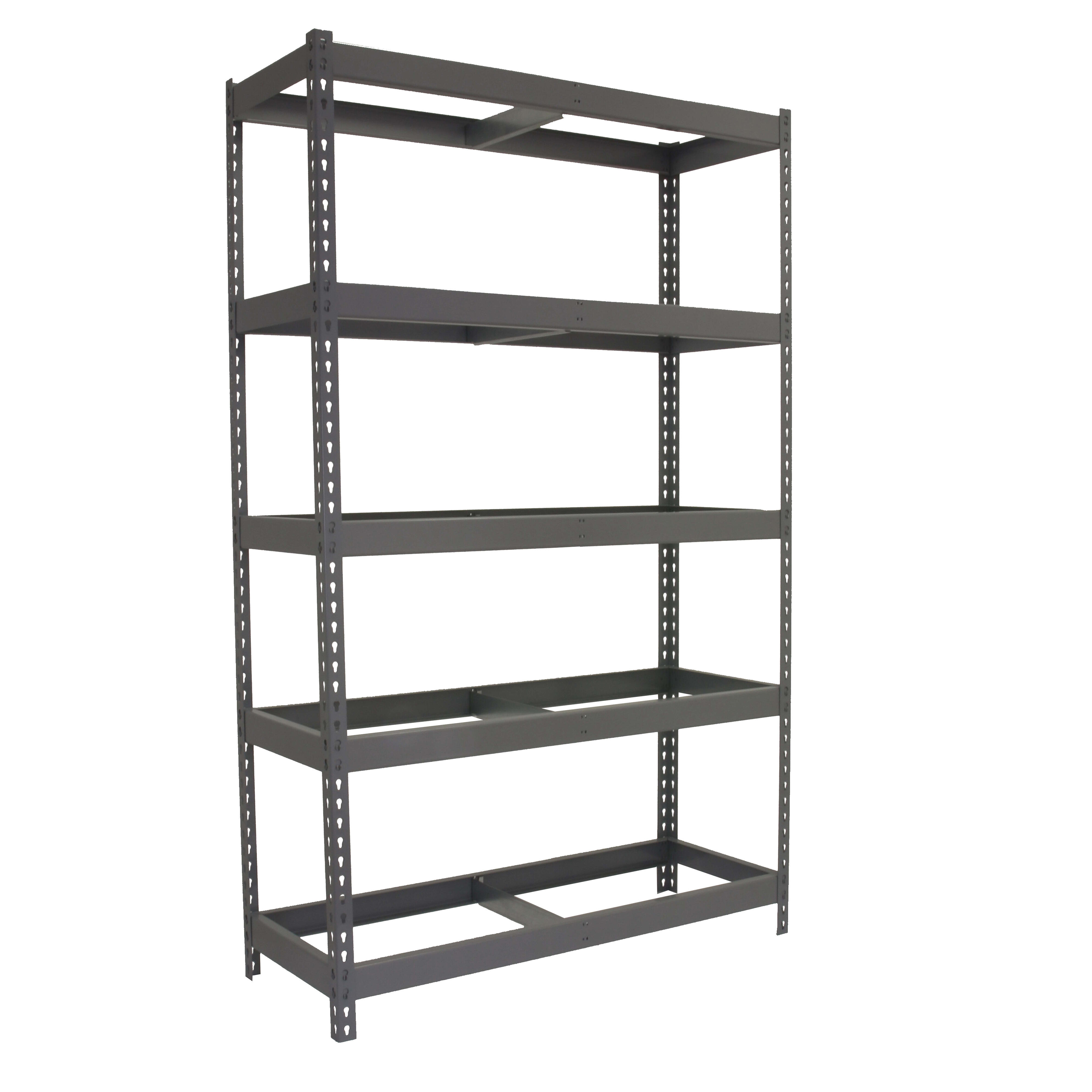 Estante metálica cinzento com 5 prateleiras 200x120x60 cm 400 kg Ecoforte Simonrack - 2