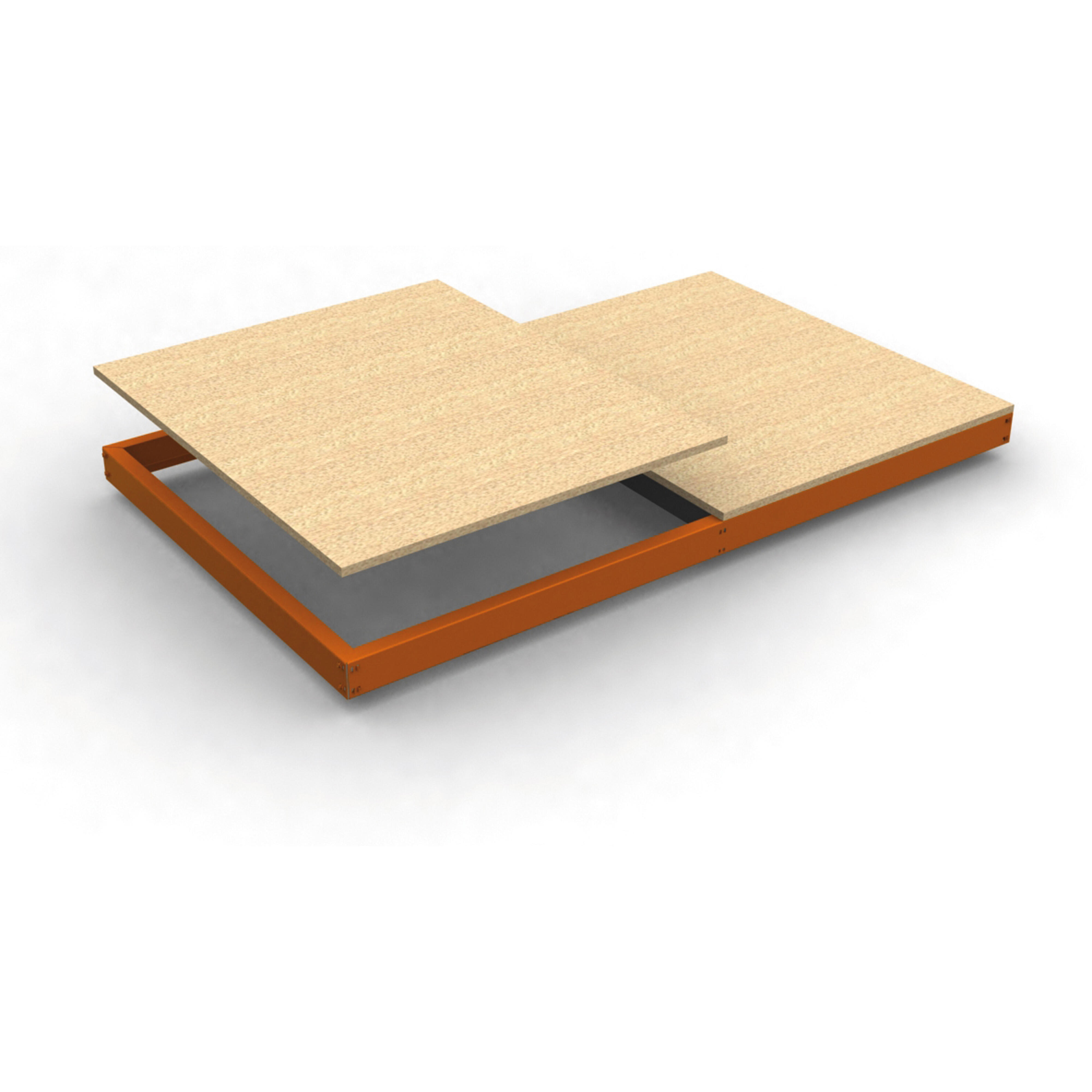 Estante adicional simonforte naranja madera 180x60x4,2cm