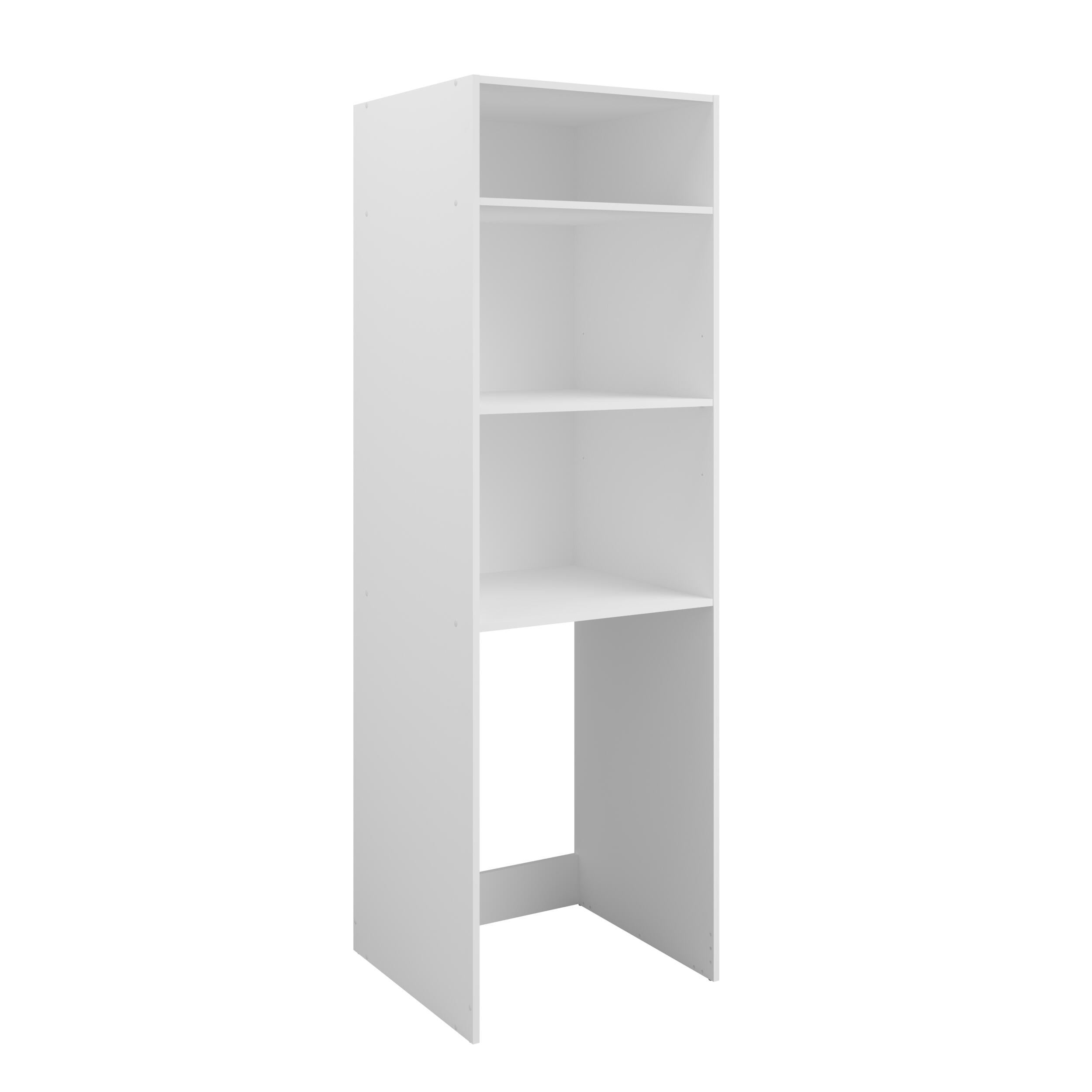 Meuble machine à laver l.64.2 x H.203.2 x P.60.2 cm, blanc, Londy
