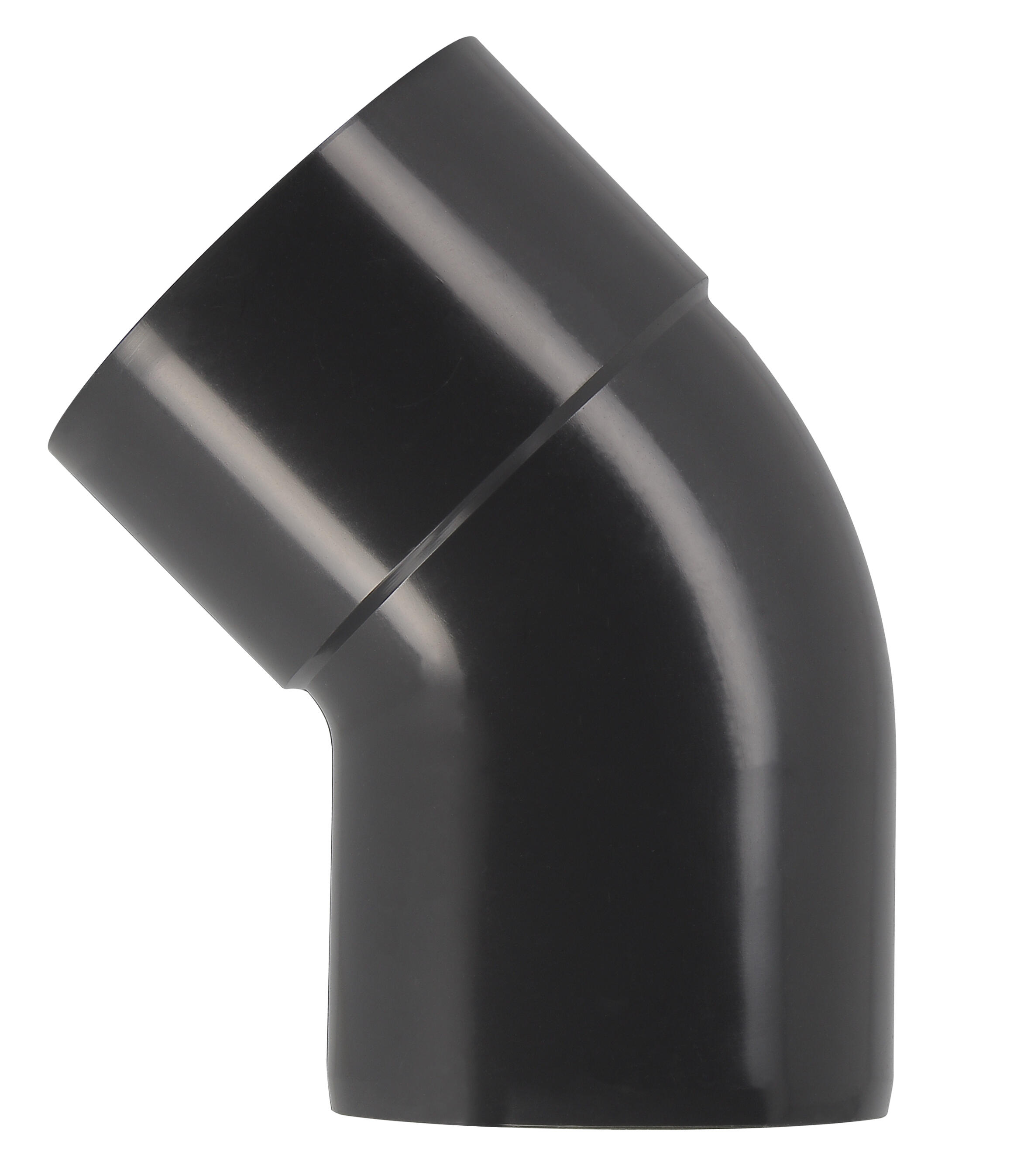 Coude 45° mâle/femelle D80 pour gouttière, PVC, ardoise - 2