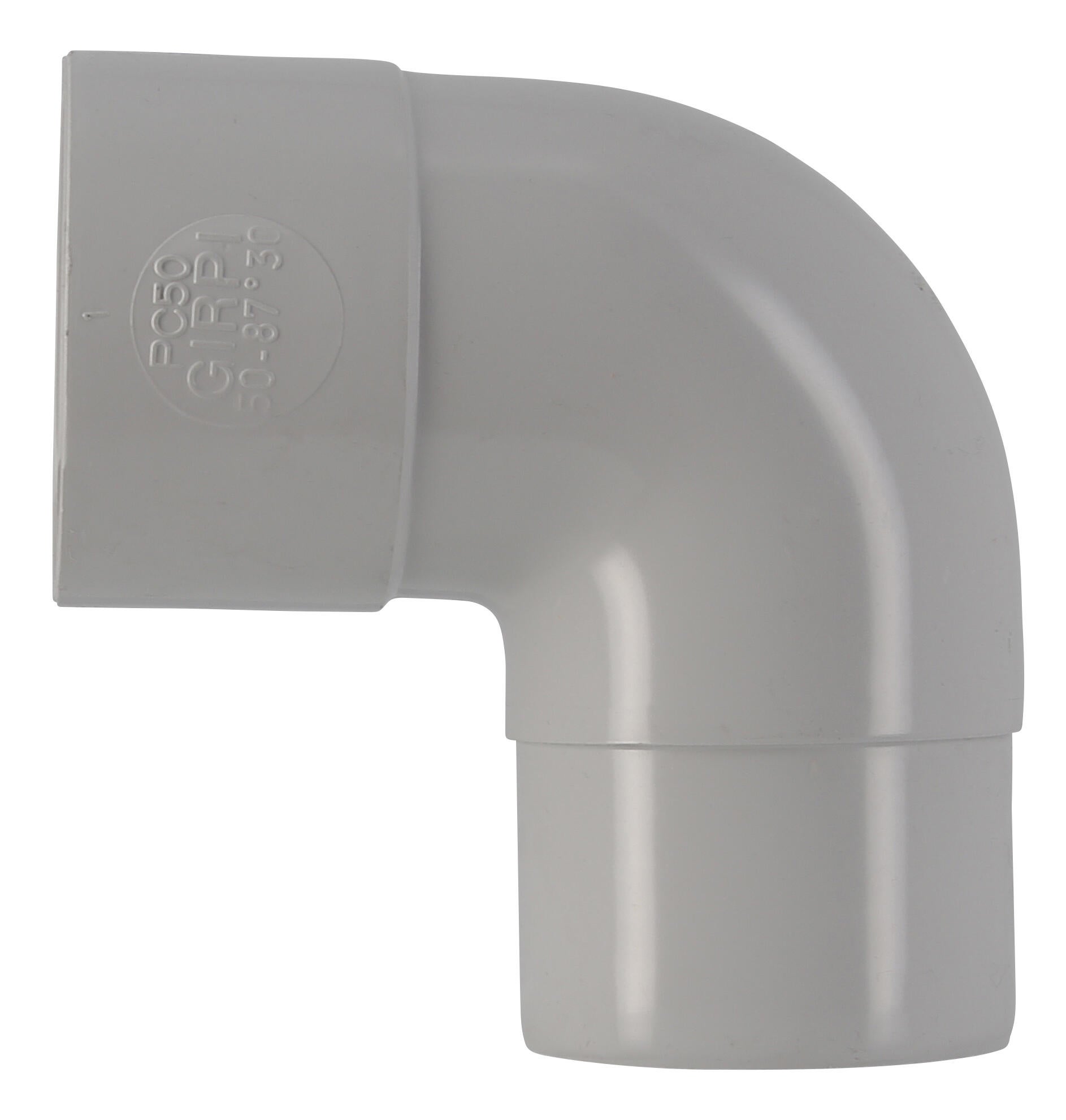 Coude 87.3° pvc gris GIRPI, Dév.16 cm Diam.50 mm - 2