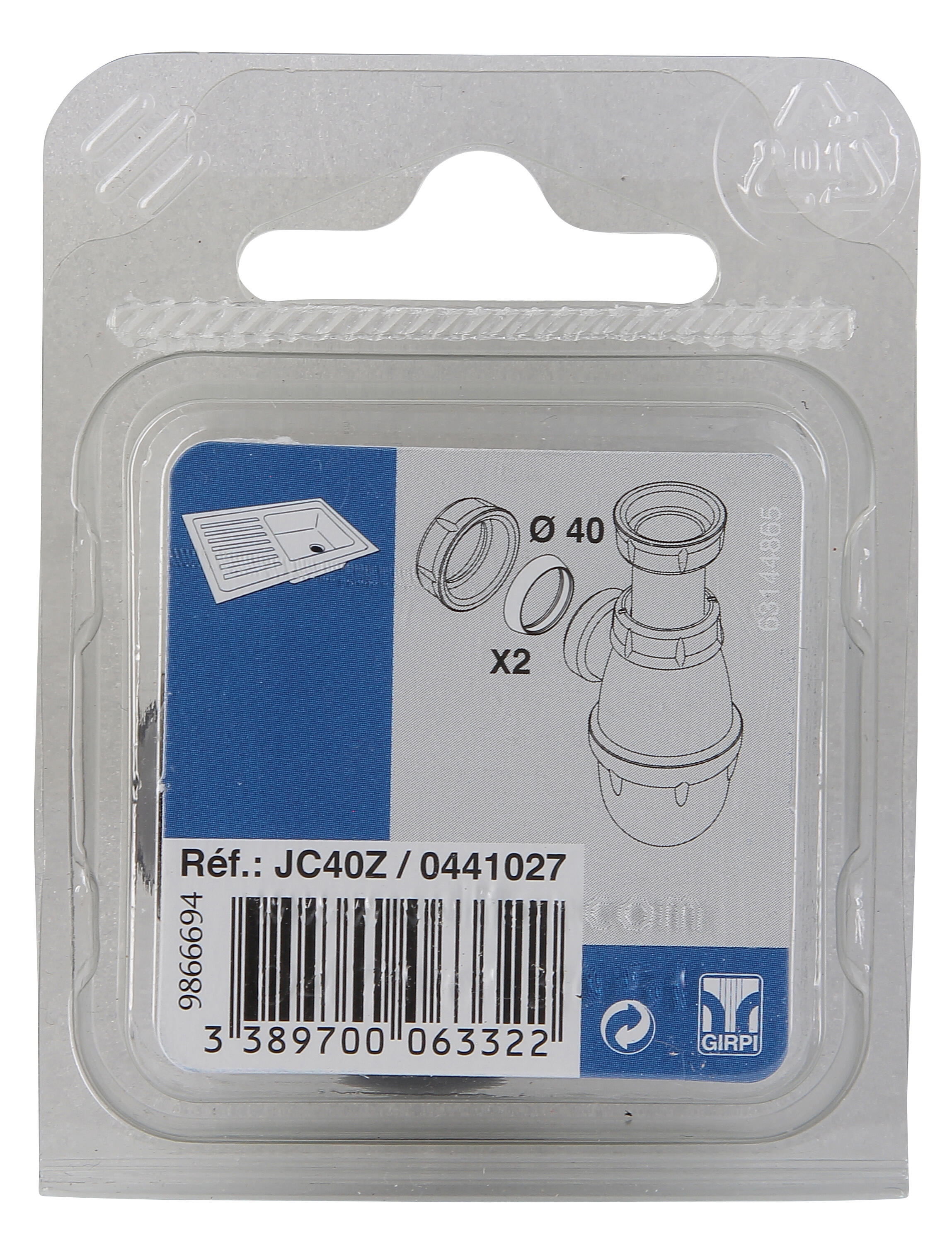 Joint conique pour tube, Diam.40 mm - 4