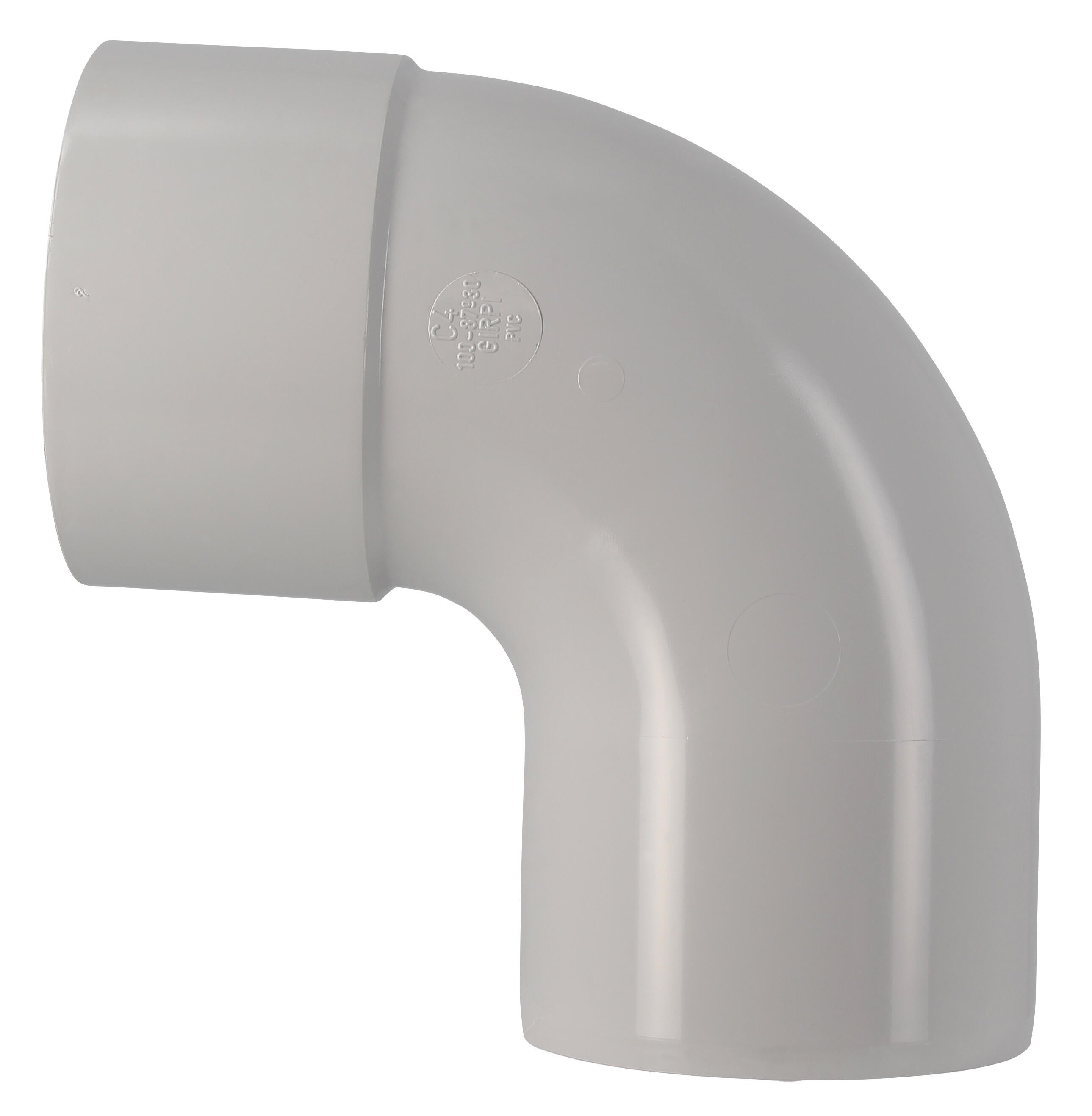 Coude 87.3° pvc gris GIRPI, Dév.33 cm Diam.100 mm - 2