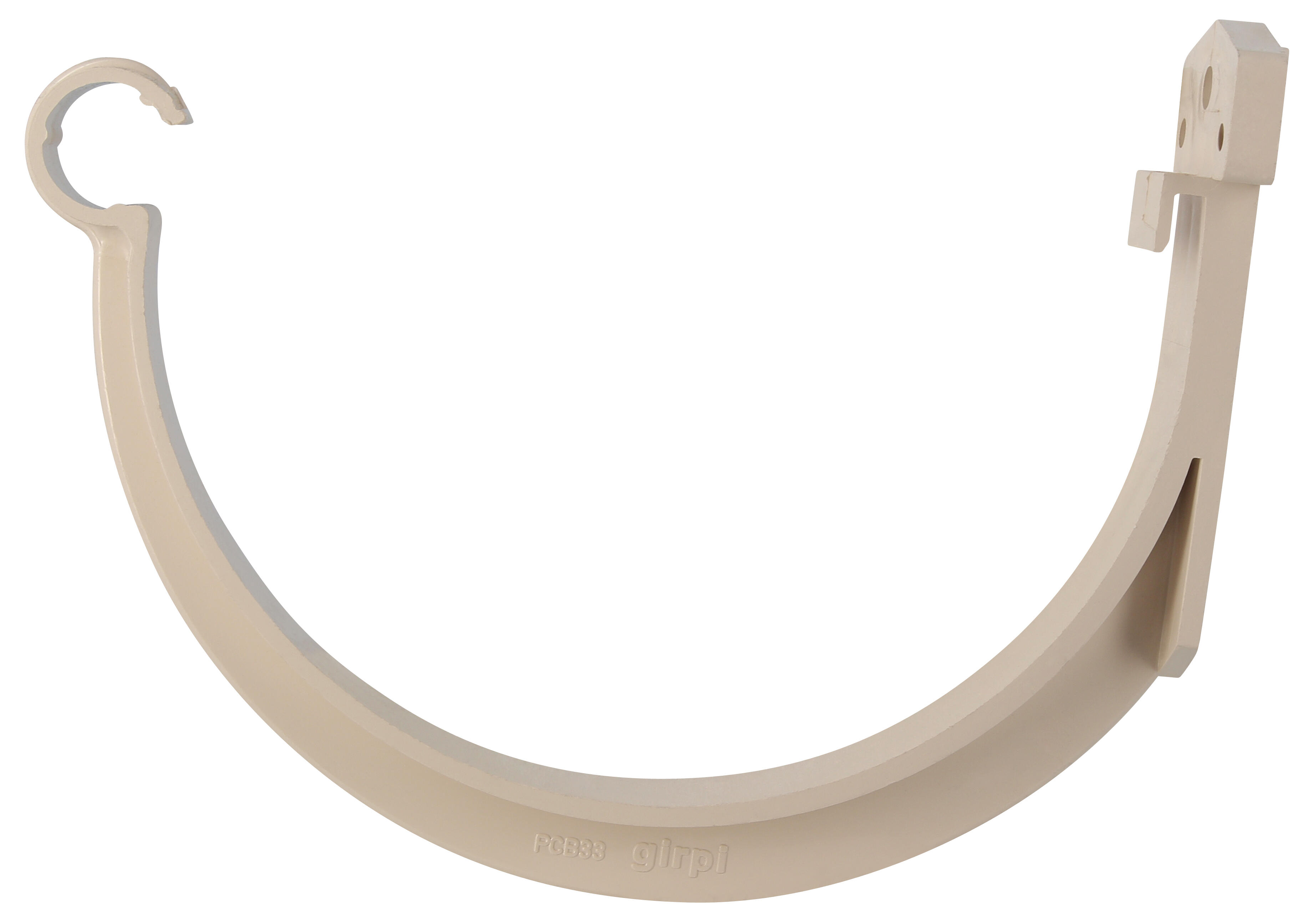 Crochet bandeau en PVC, pour gouttière développé 33, beige - 2