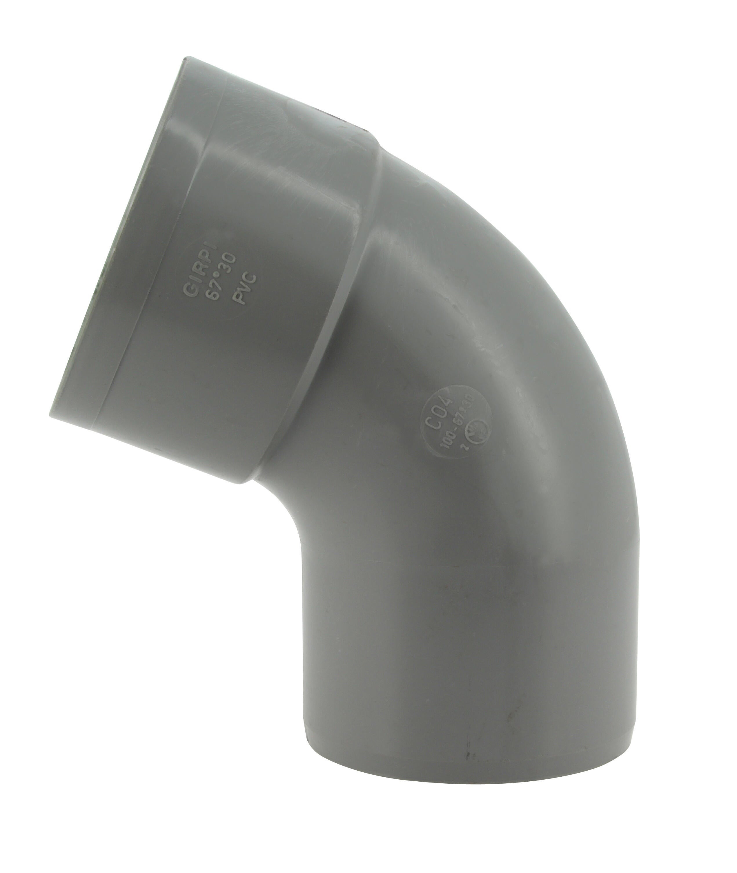 Coude mâle / femelle 67° pvc Diam.100 mm GIRPI - 2