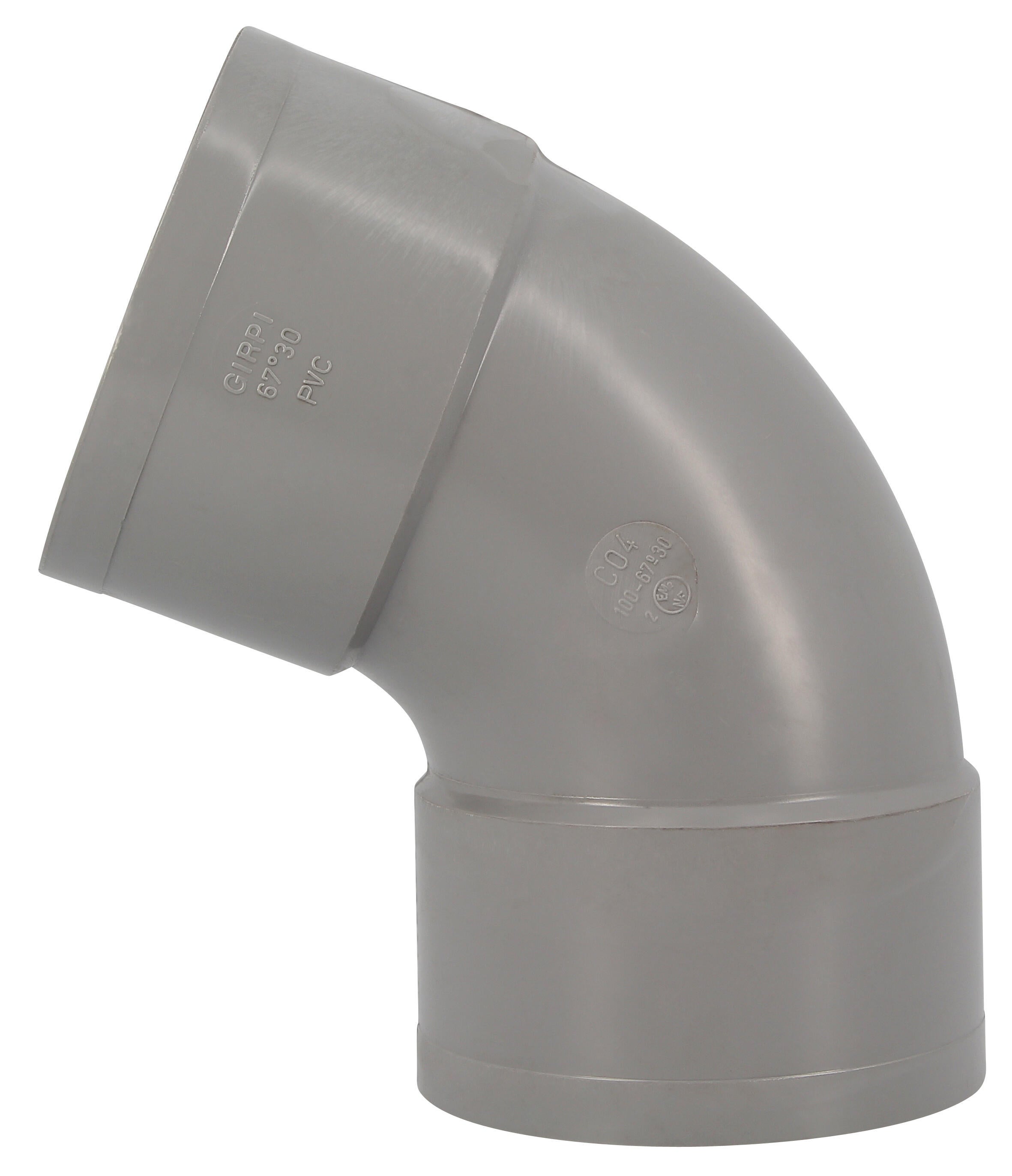 Coude femelle / femelle 67° pvc Diam.100 mm GIRPI - 2