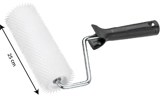 Rodillo para pintar suelos CIRET de 250 mm de anchura, 44 mm de diámetro, sin pelo. Fibra de polipropileno. Varilla de acero. - 5