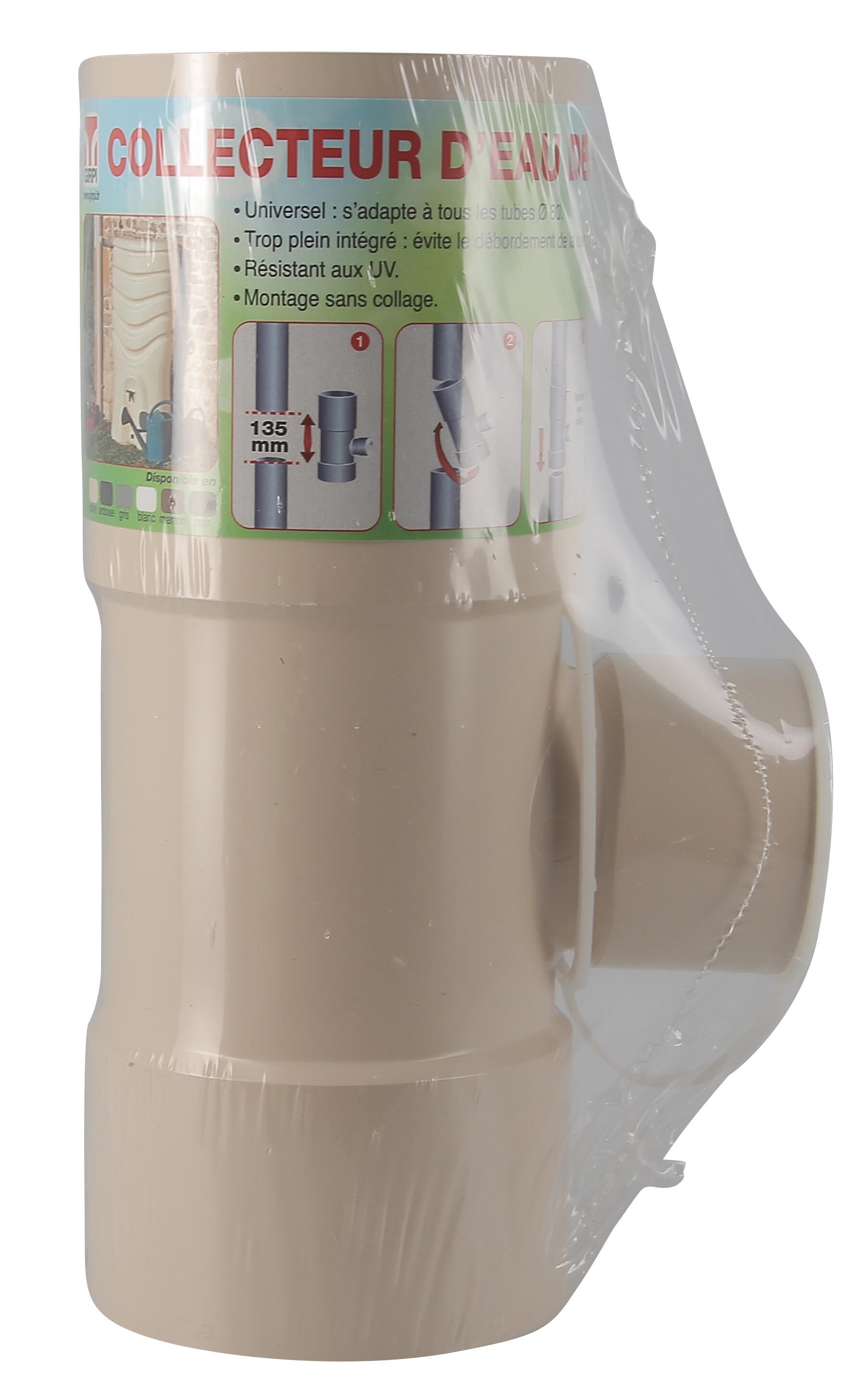 Collecteur d'eau pvc sable GIRPI, Dév.25 cm Diam.80 mm - 3