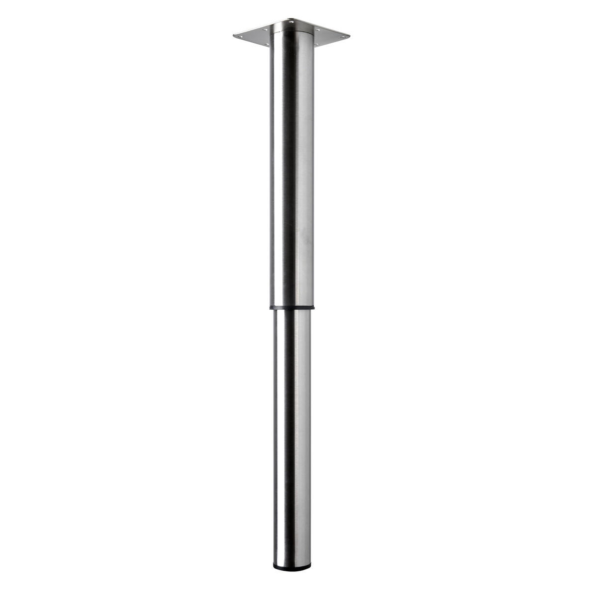 Pied meuble Hettich, brossé, diamètre 6 cm x hauteur réglable de 40 à 60 cm - 2