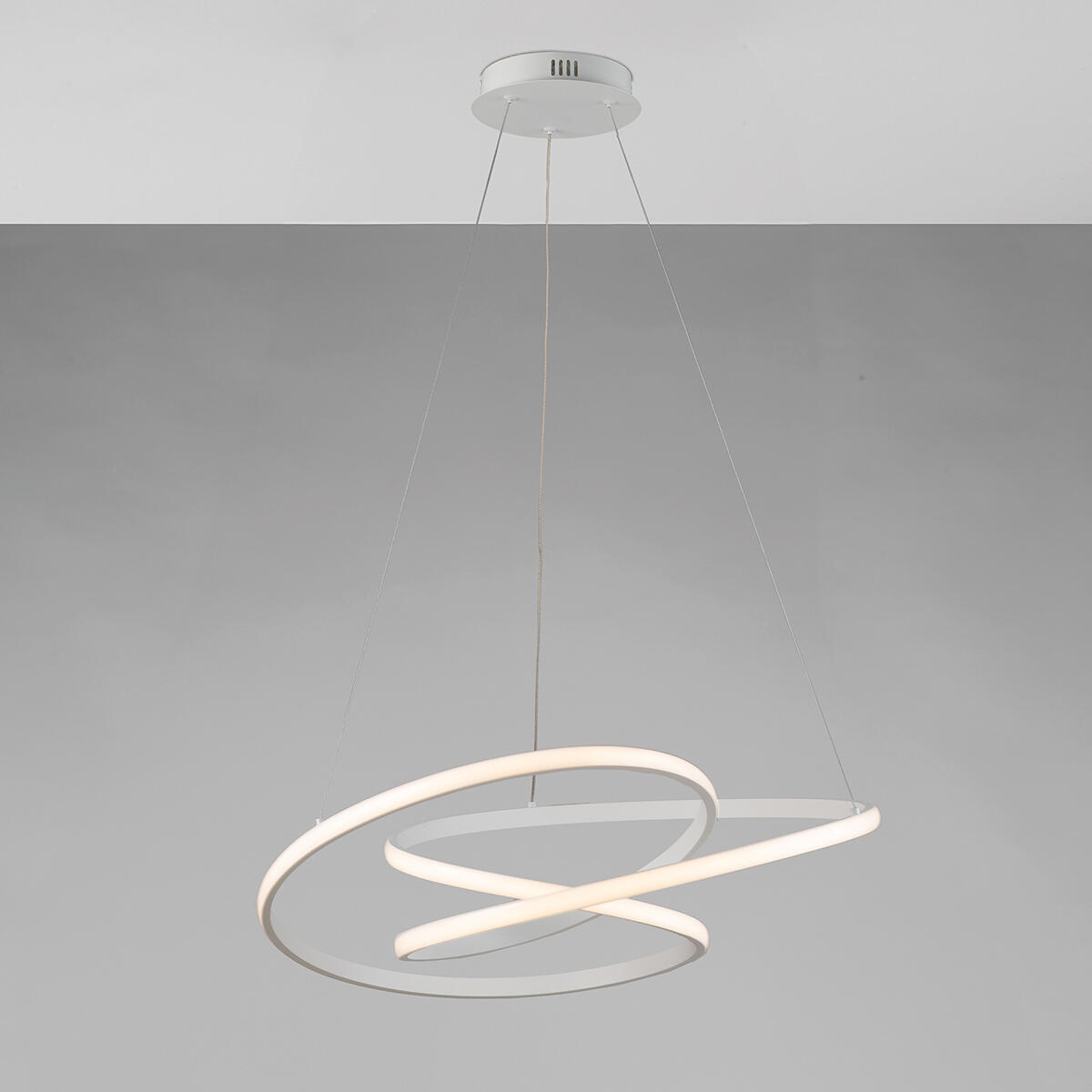 Lampadario LED moderno REIKA bianco ø60cm, luce con 2 temperature di colore 5400 lumen - 2