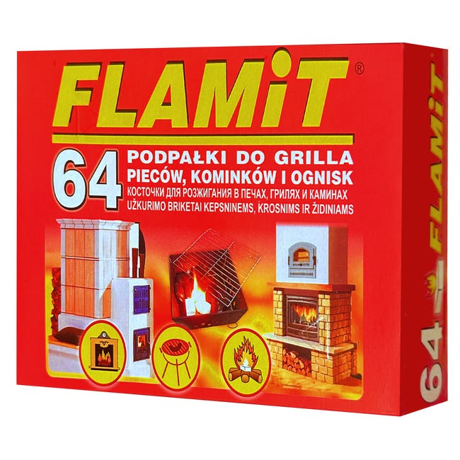 Podpałka biała 64 kostek