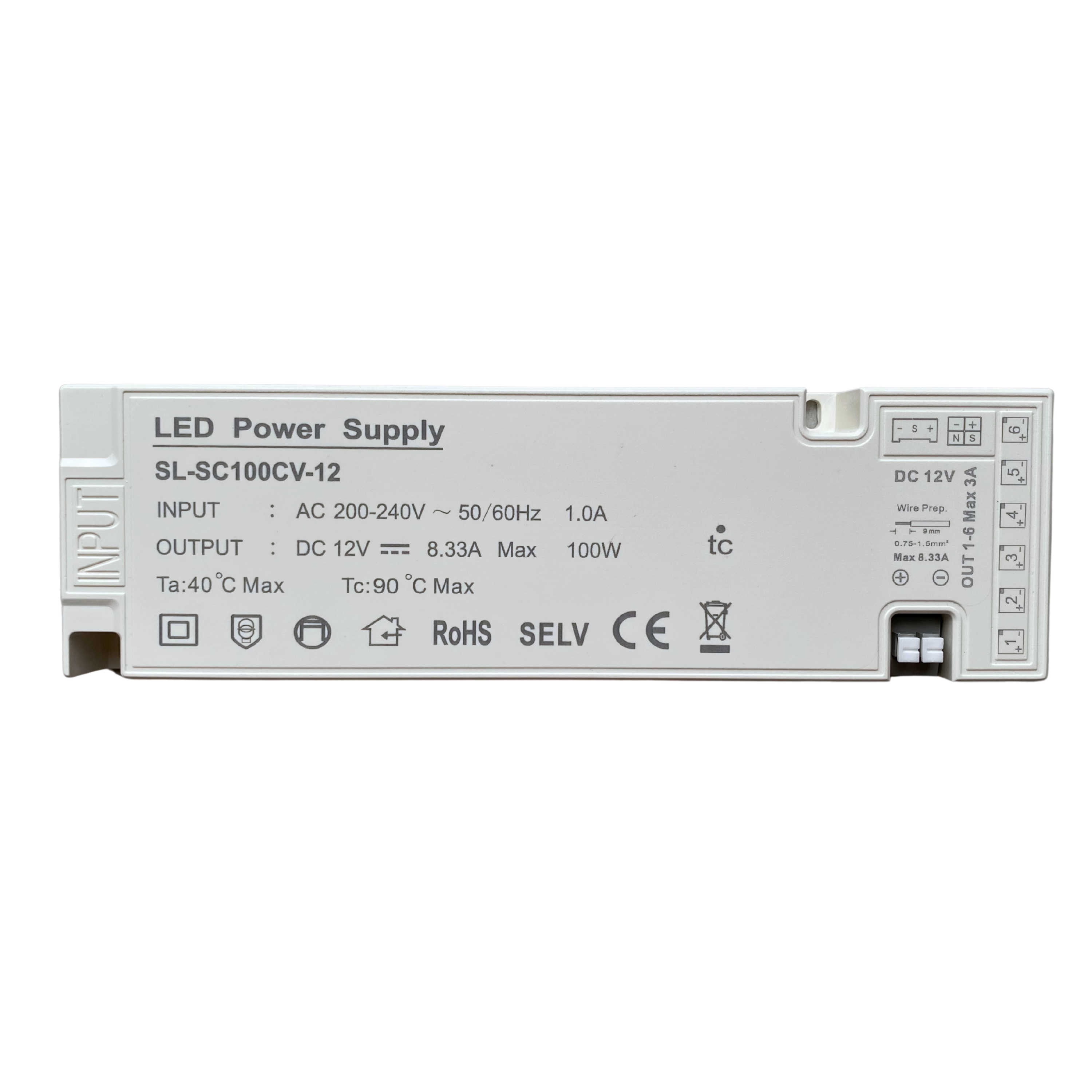 Zasilacz elektroniczny 100W/12V do zasilania lameli z oświetleniem LED