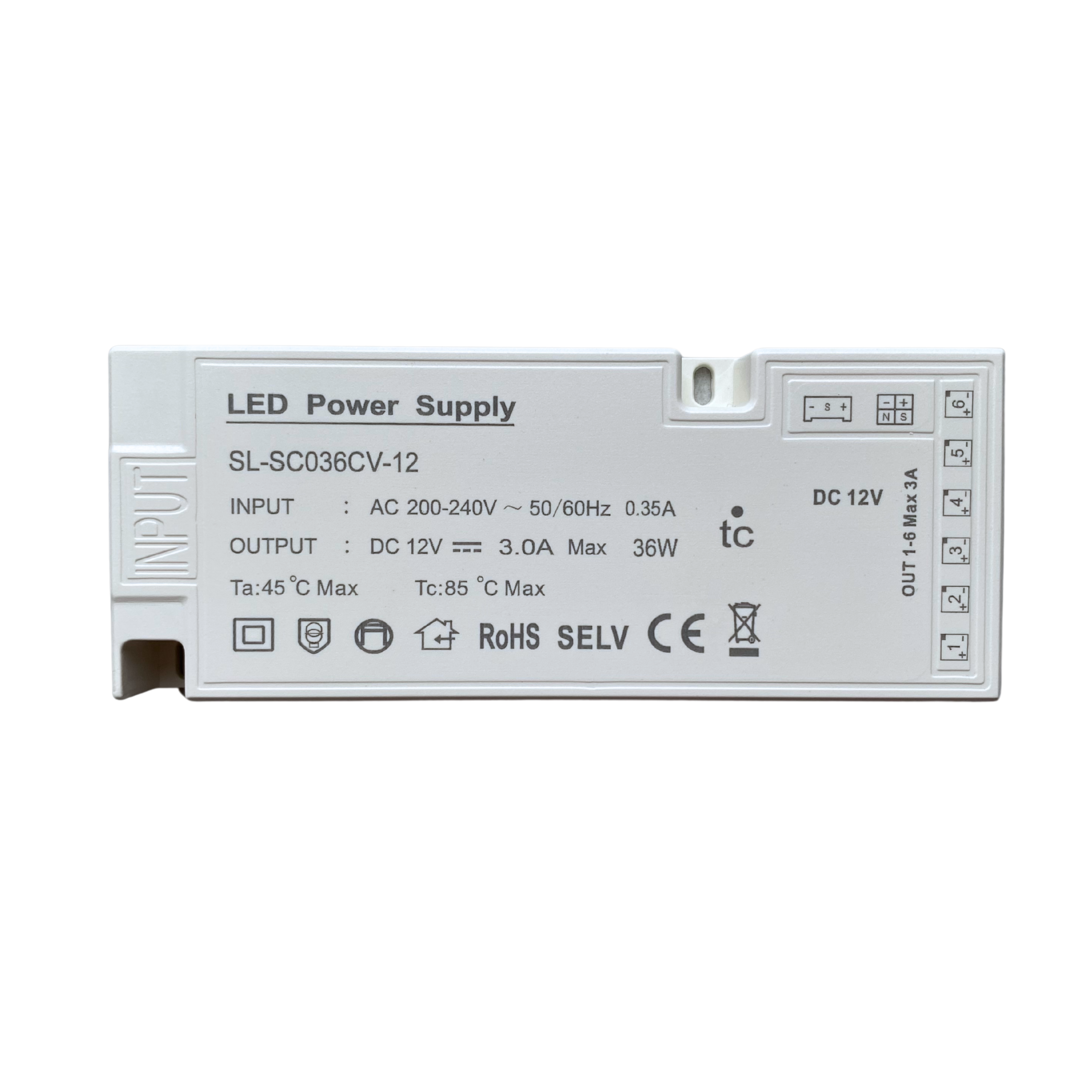 Zasilacz elektroniczny 36W/12V do zasilania lameli z oświetleniem LED