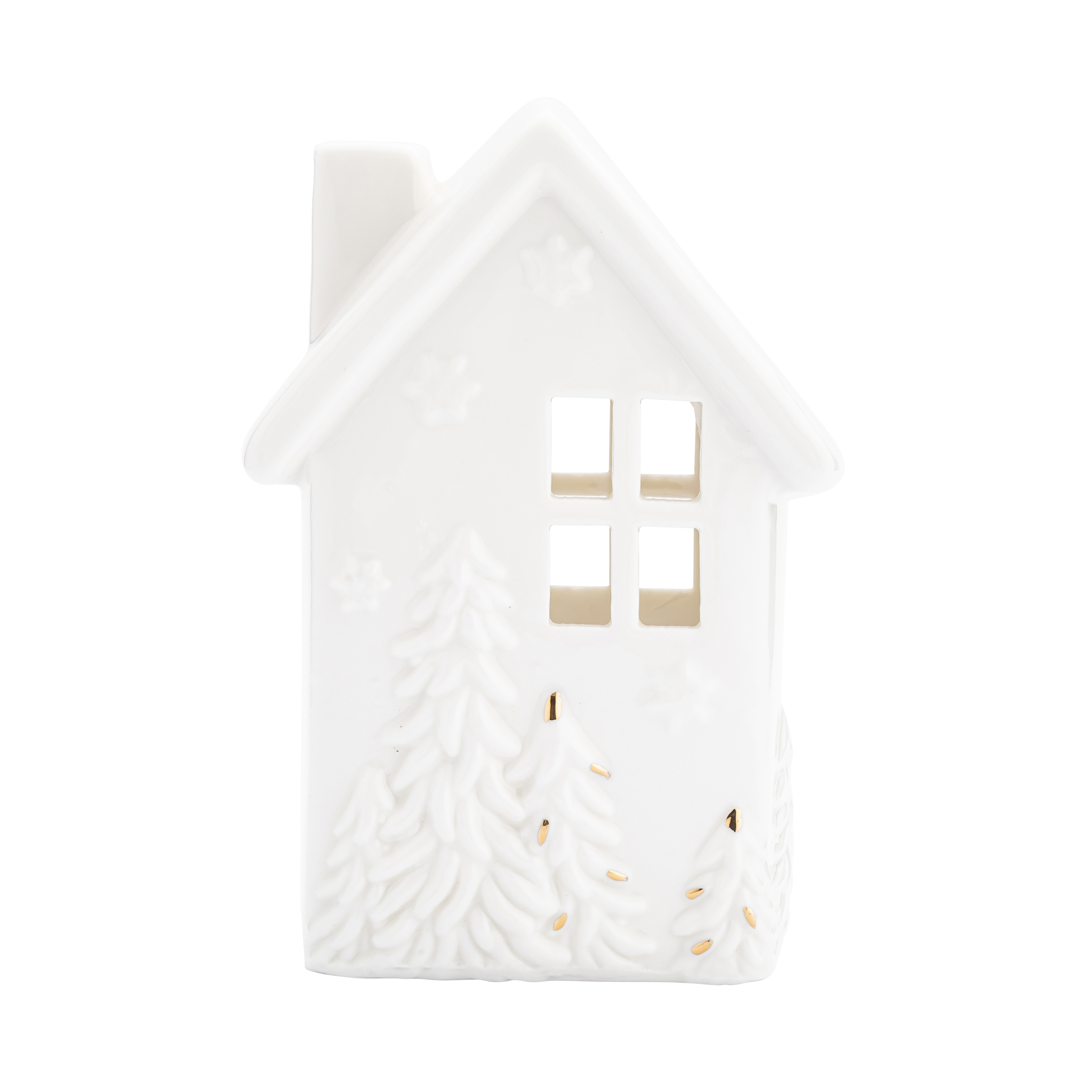 Lampion Domek ceramiczny na tealight 10 x 7.5 x 14 cm