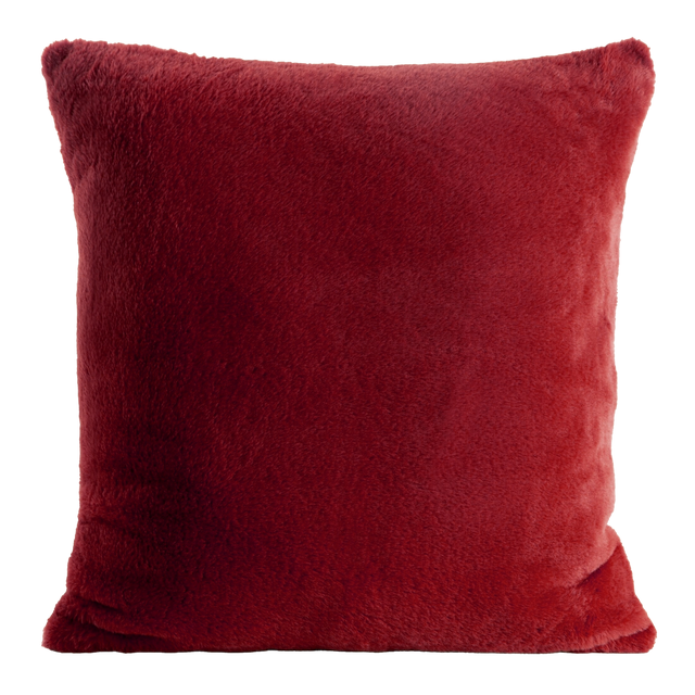 Poduszka pluszowa Nina bordo 45 x 45 cm
