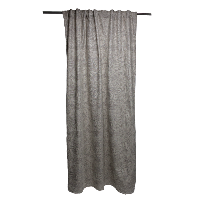 Zasłona żakardowa Leaves beżowa 140 x 280 cm na taśmie