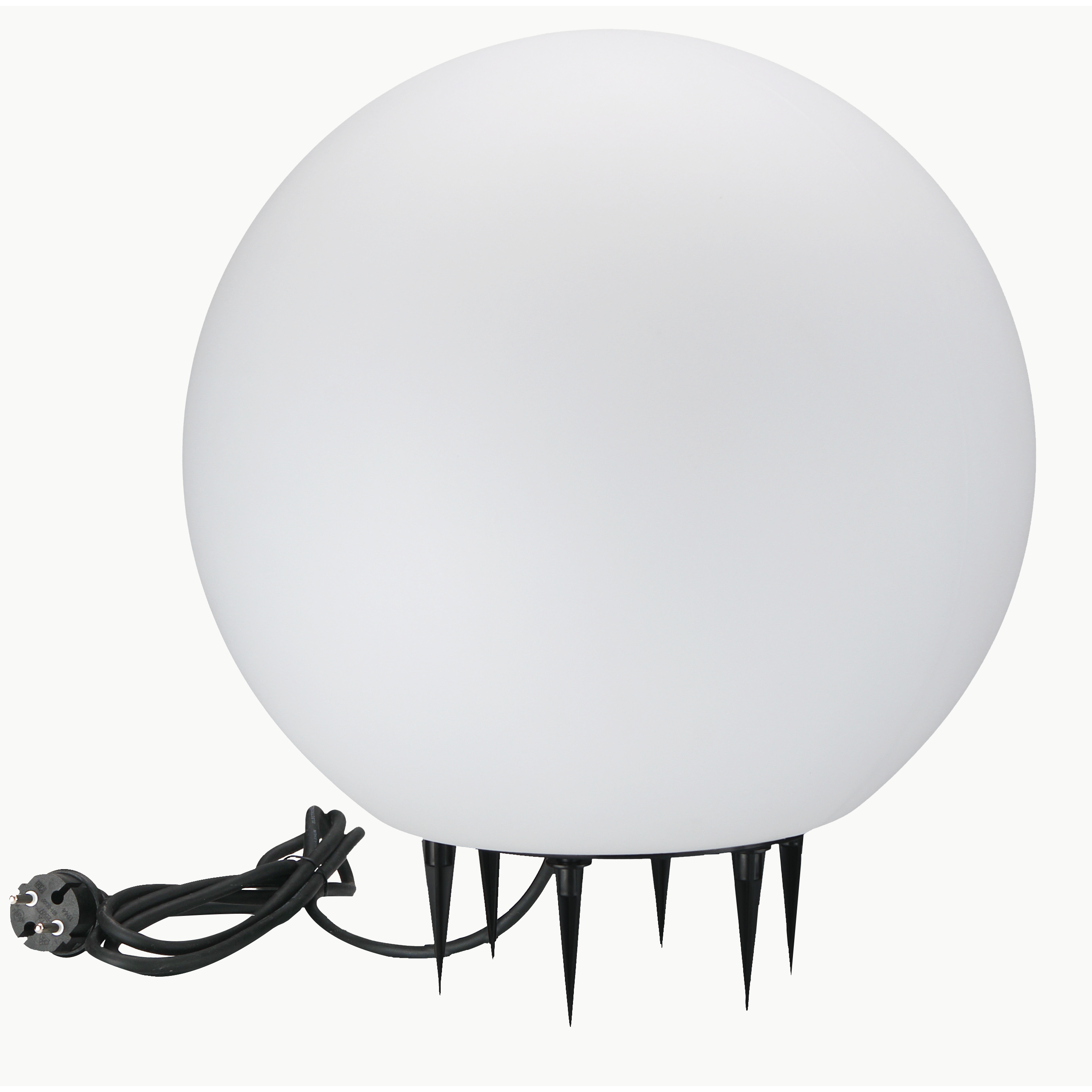 Kula ogrodowa stojąca Argento E27 śr. 50 cm IP65 biała Goldlux