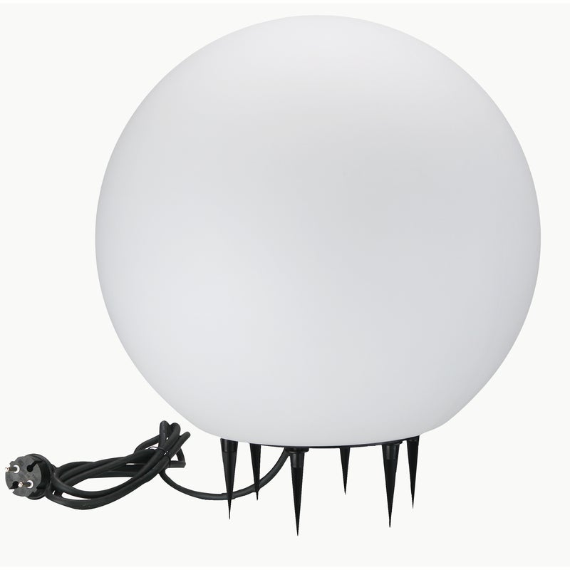 Kula ogrodowa stojąca Argento E27 śr. 50 cm IP65 biała Goldlux