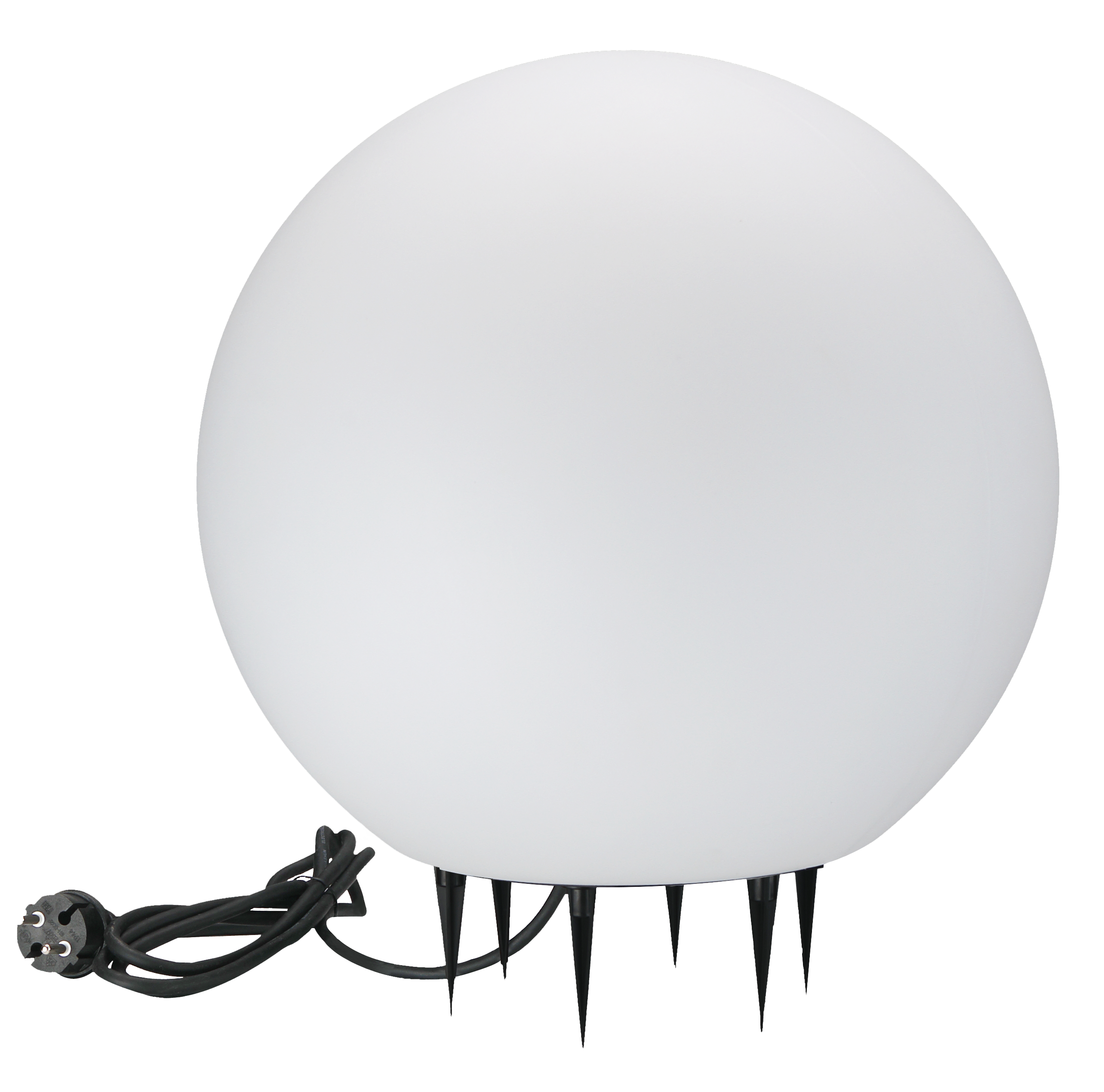 Kula ogrodowa stojąca Argento E27 śr. 40 cm IP65 biała Goldlux