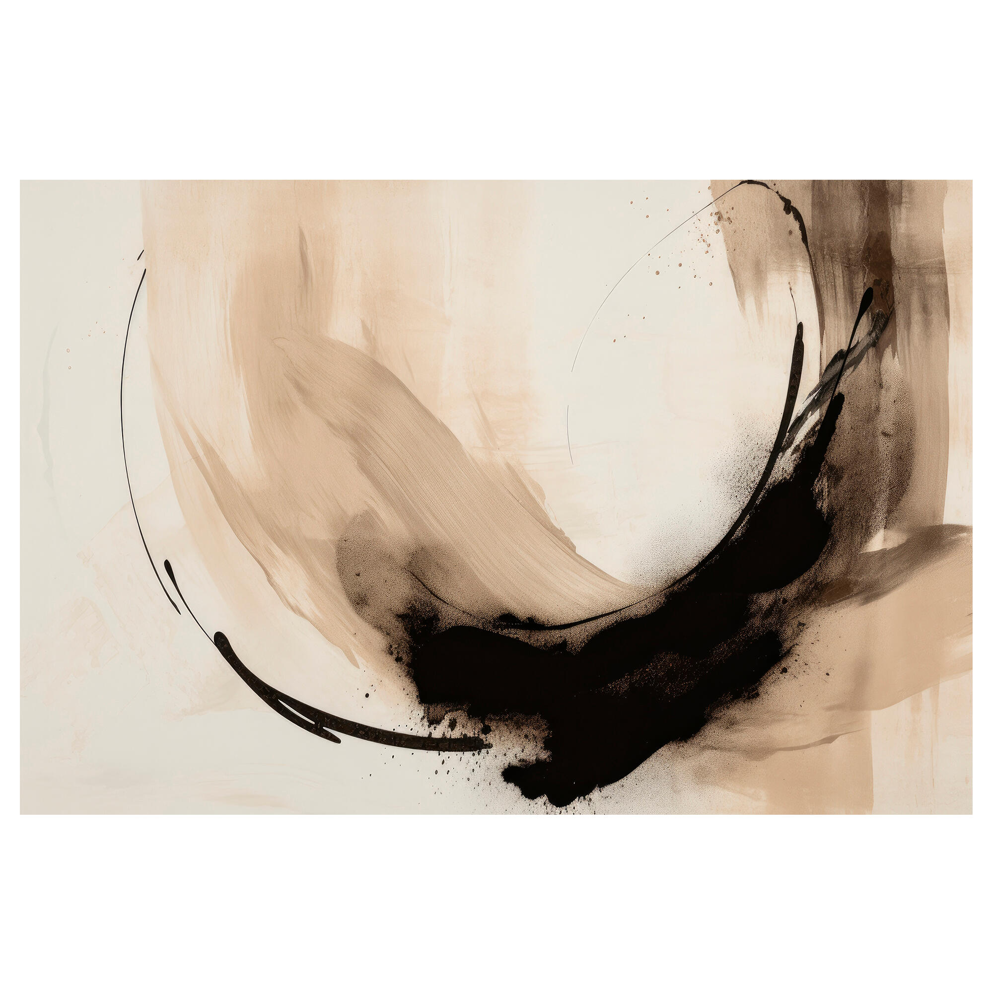 Cuadro decorativo 1227 Abstracto Trazo Negro de 80x120 cm - 7