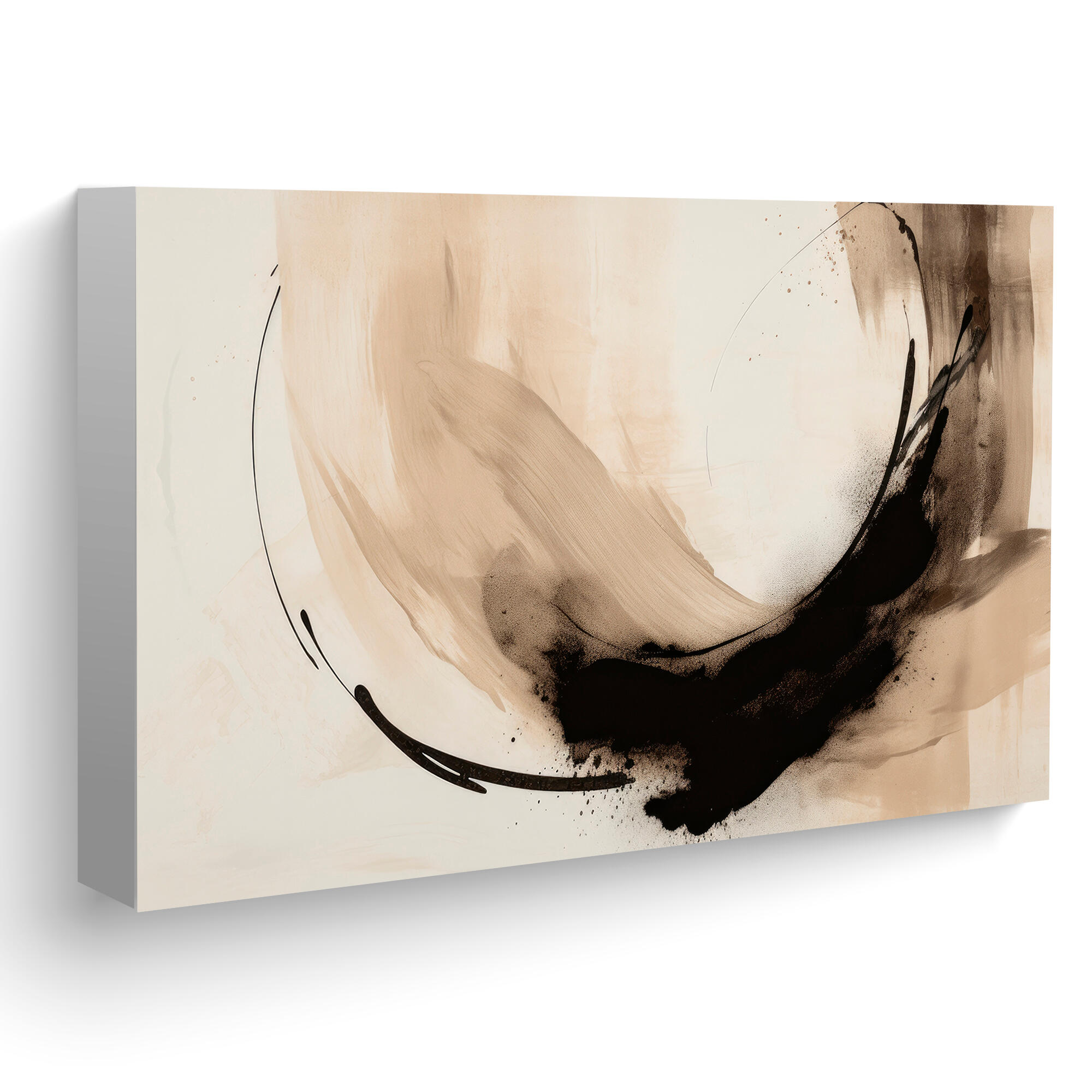 Cuadro decorativo 1227 Abstracto Trazo Negro de 80x120 cm - 2