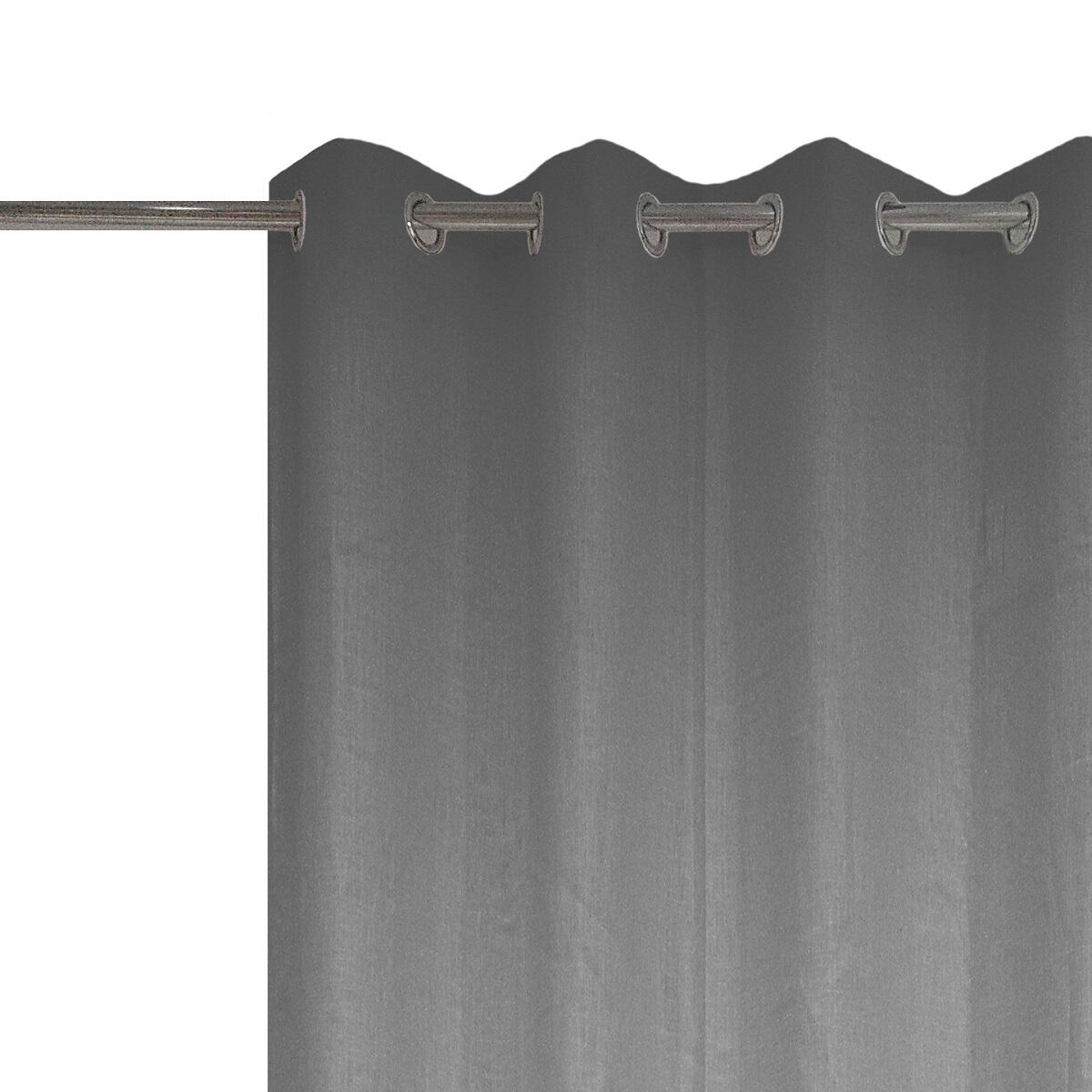 Tenda INSPIRE Ramie grigio, fettuccia e passanti nascosti 140x280 cm - 3