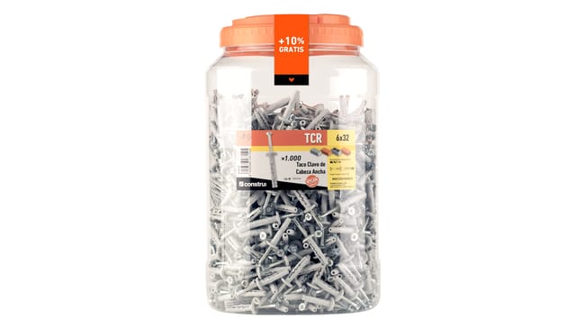 TACO DE GOLPE DE NAILON DIÁMETRO 6MM LONGITUD 32MM DESA 1100UDS - 1