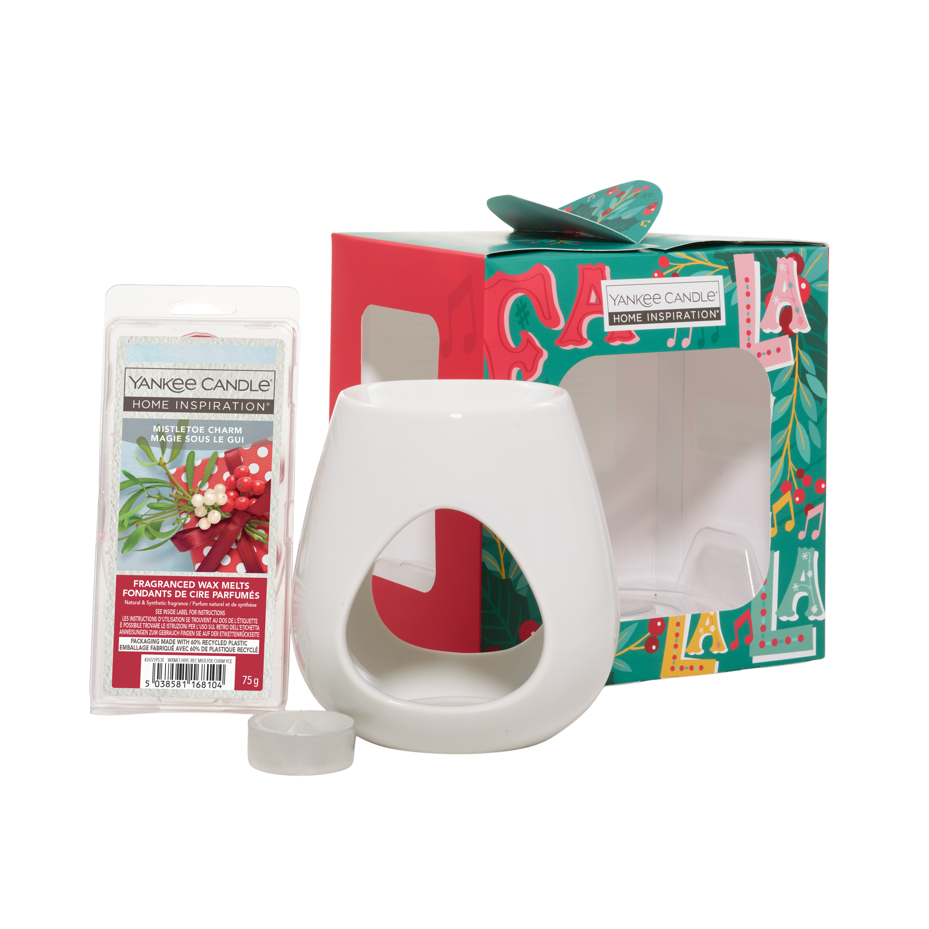 Zestaw Kominek z woskiem zapachowym Mistletoe Charm + tealight Yankee Candle