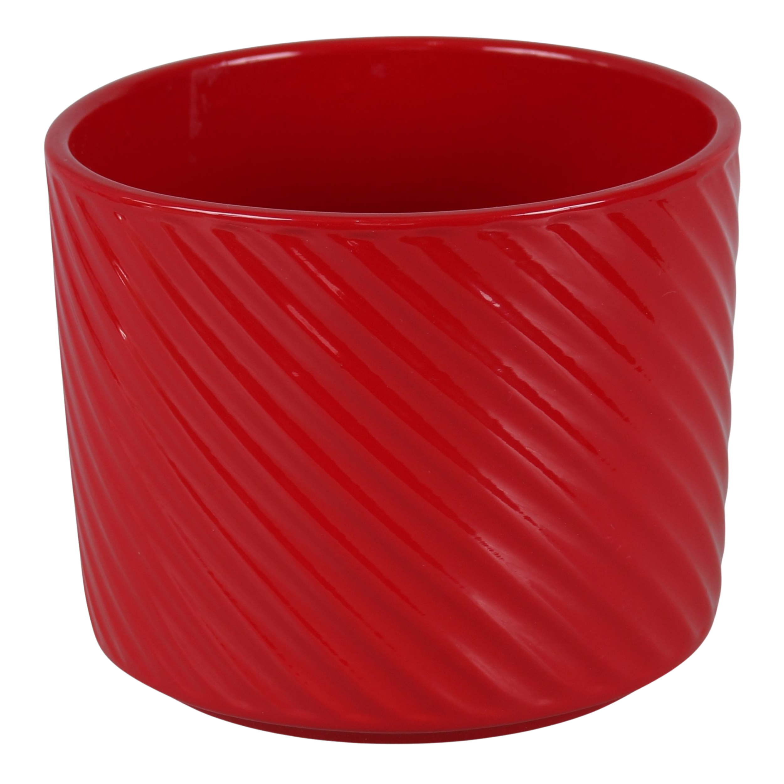 Osłonka doniczki Spirelli ceramiczna 14cm czerwony Cermax